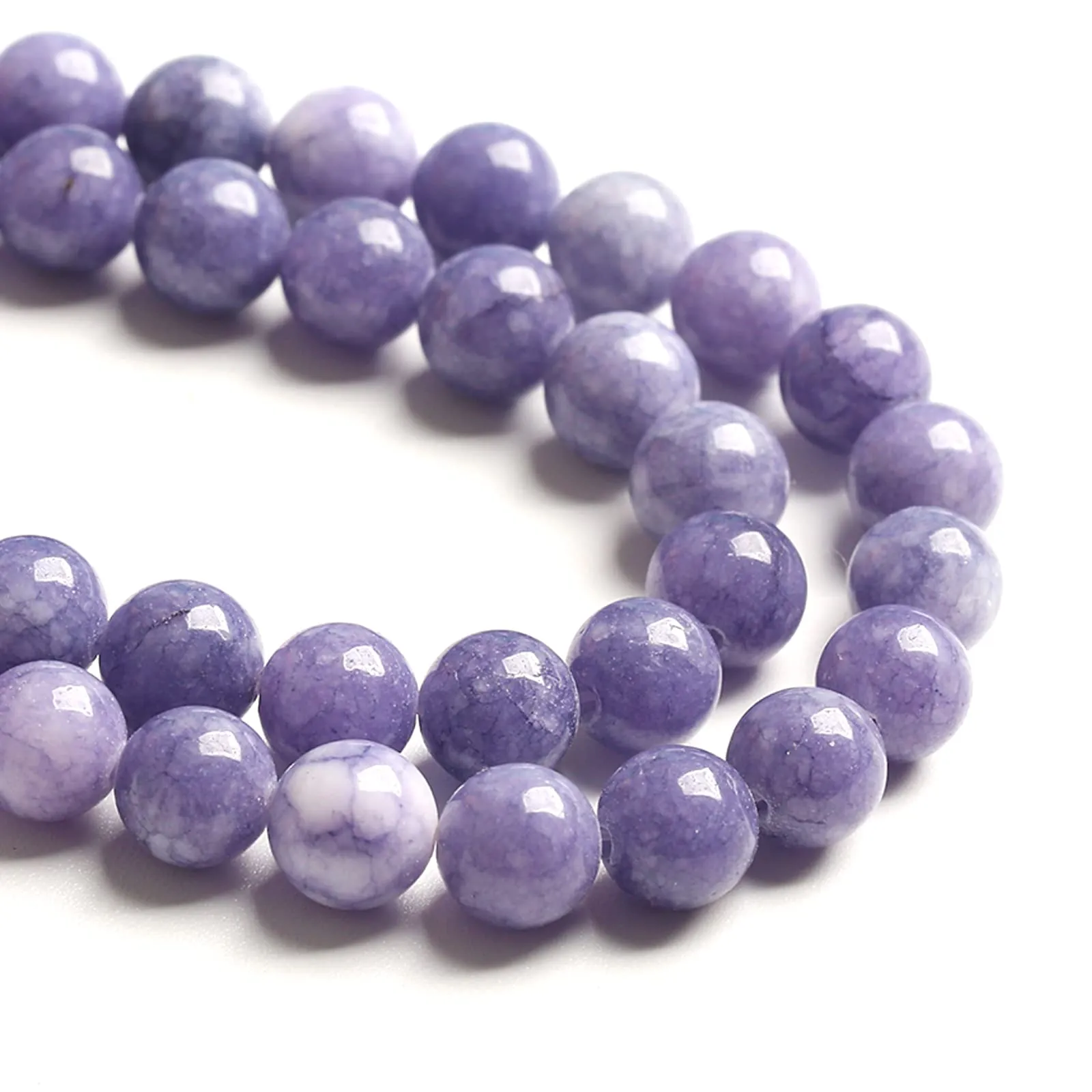 jiejinyu Perline in Calcedonio Viola Lavanda, 4 mm, 86 pezzi - immagine 4