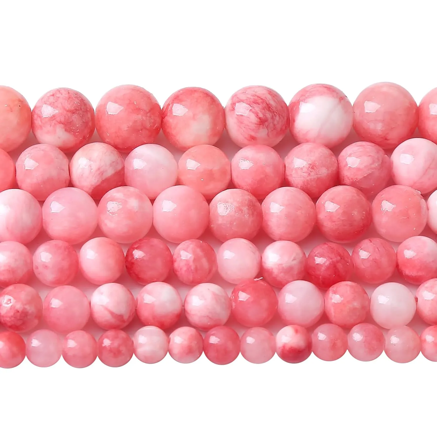 Jiejinyu Perline Distanziatori in Giada Rosa Persiana 10mm, 38 Pezzi - immagine 1