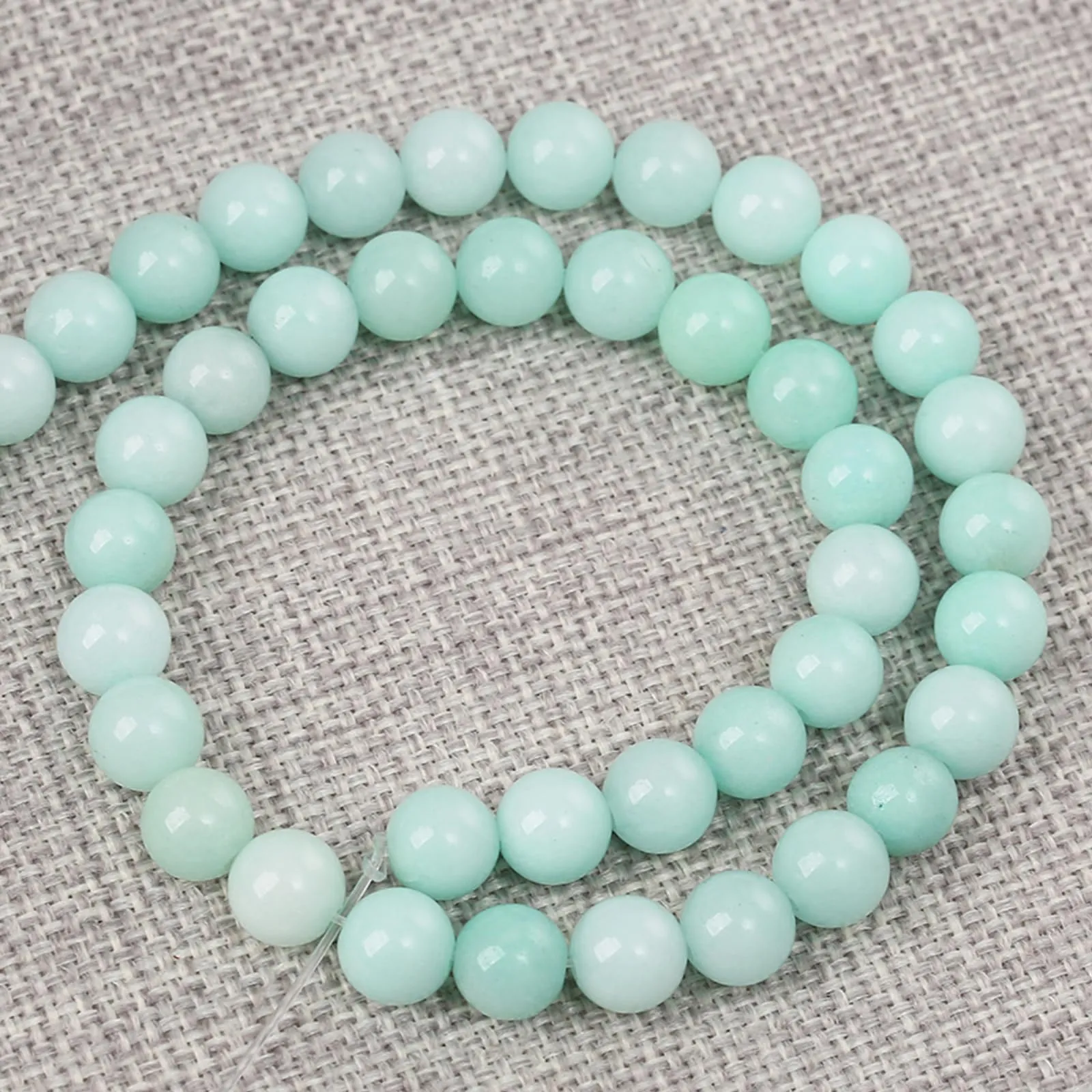 Jiejinyu Perline in Pietra Naturale di Amazonnite 8mm, 90 Pezzi (2 Fili) - immagine 4