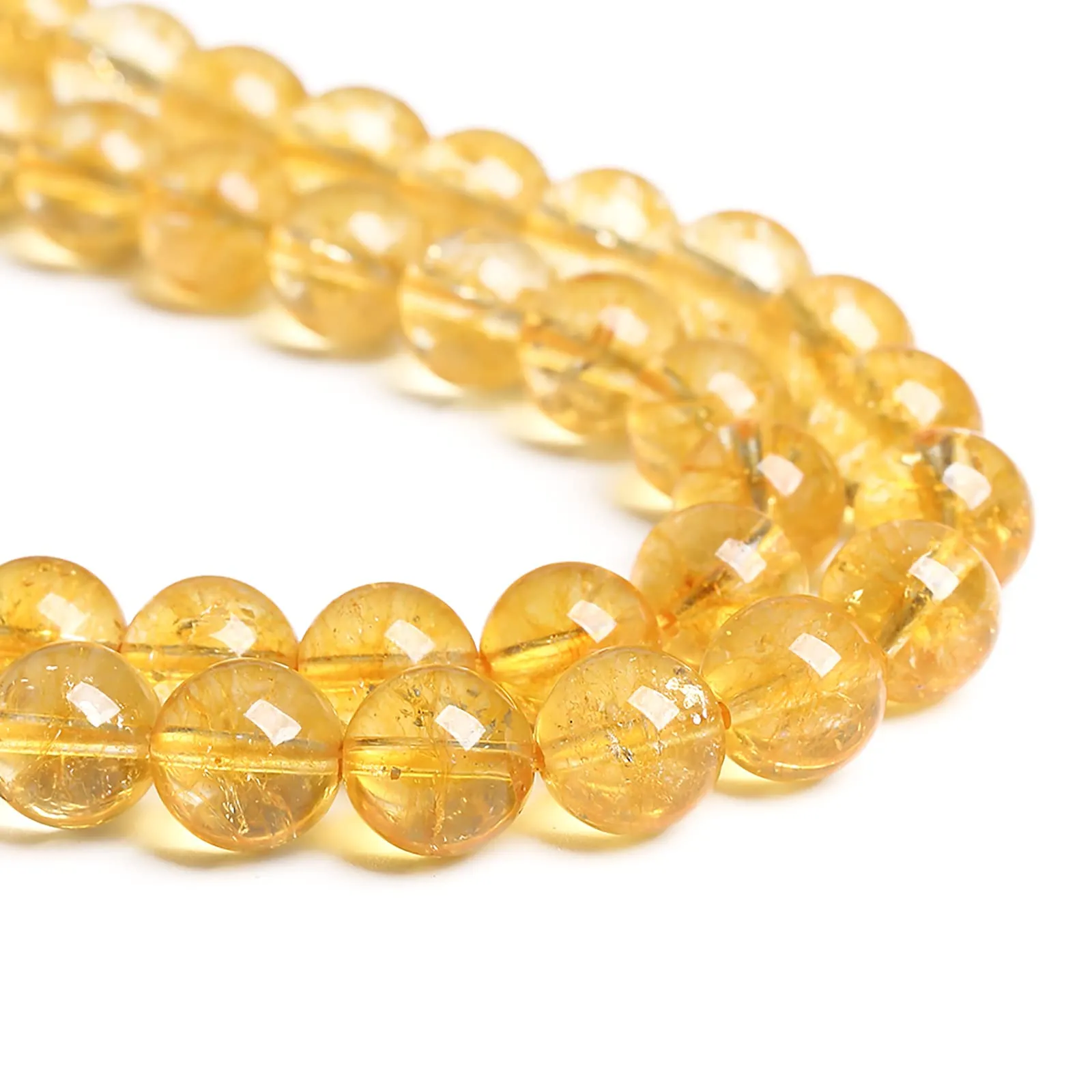 jiejinyu Perline in Cristallo di Quarzo Citrino Naturale, 8 mm, 90 Pezzi - immagine 3