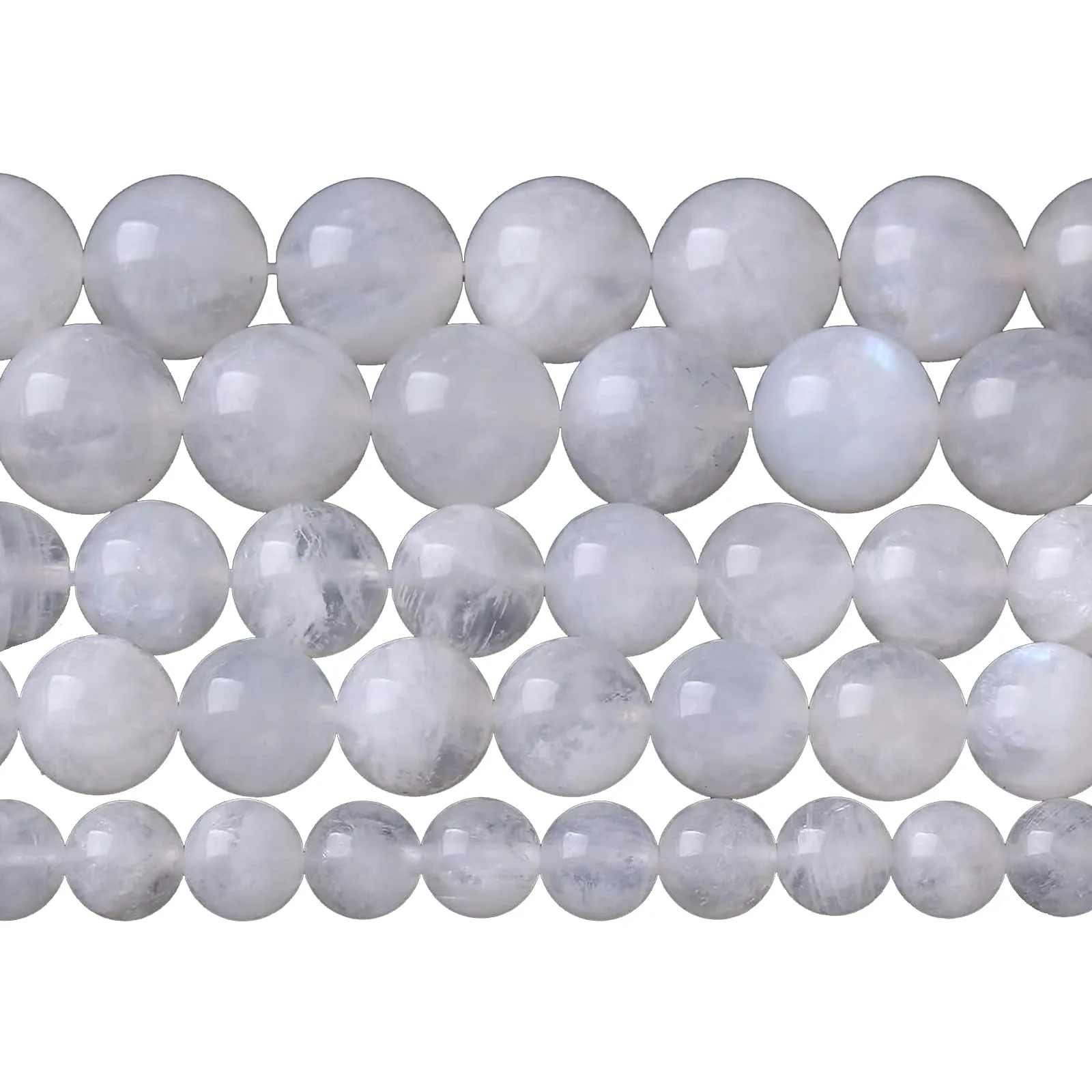 Jiejinyu Perline in Pietra di Luna Bianca Naturale 6 mm, 120 Pezzi - immagine 1