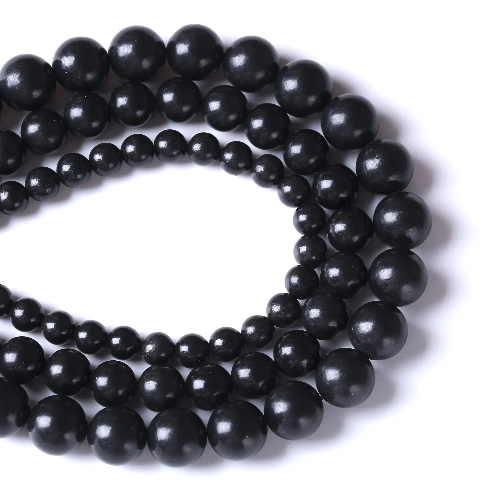 jiejinyu Perline in Pietra Shungite Naturale 6mm, 120 Pezzi - immagine 3