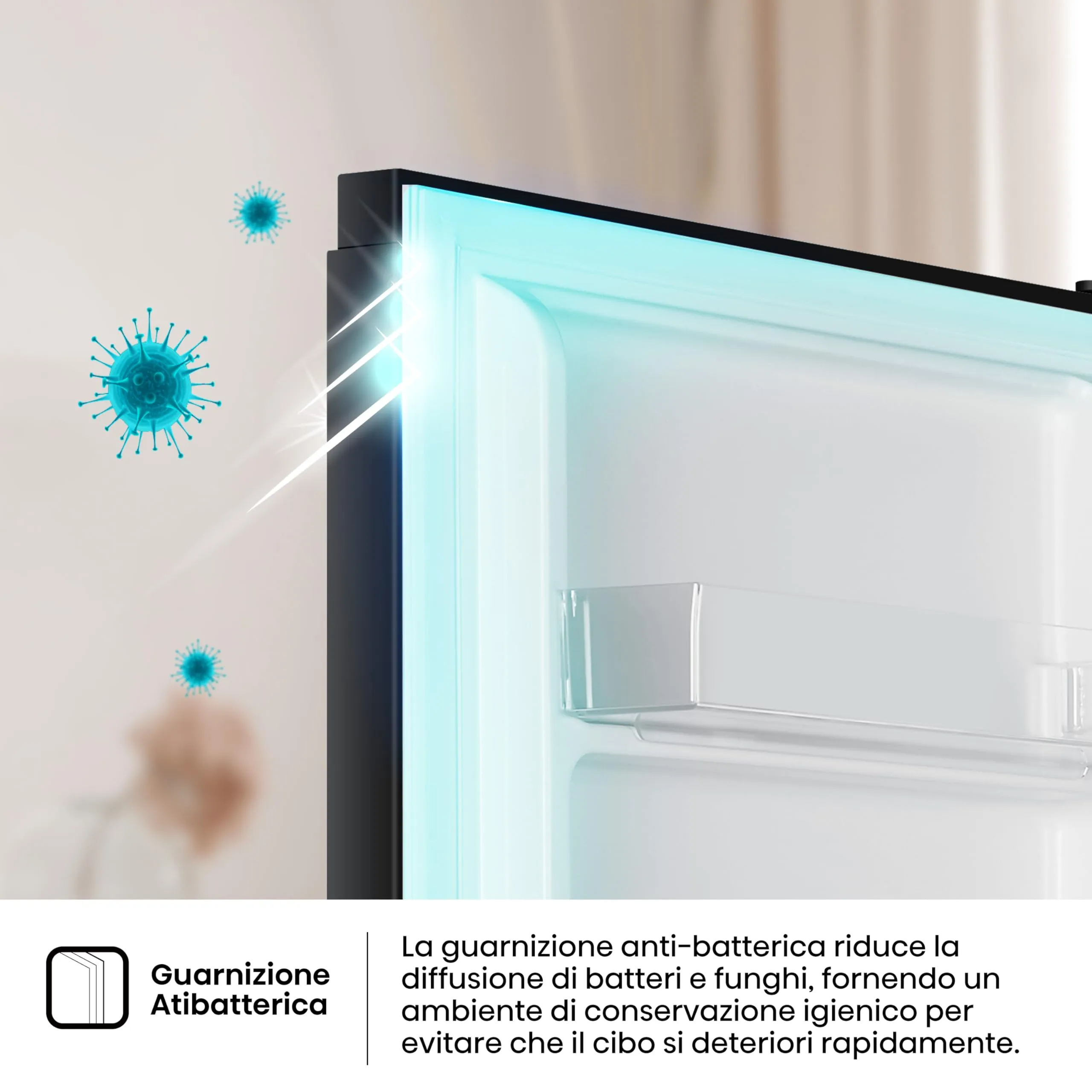 Hisense MUR48092BE Frigorifero Monoporta, Classe E, 94 Litri, Nero - immagine 8