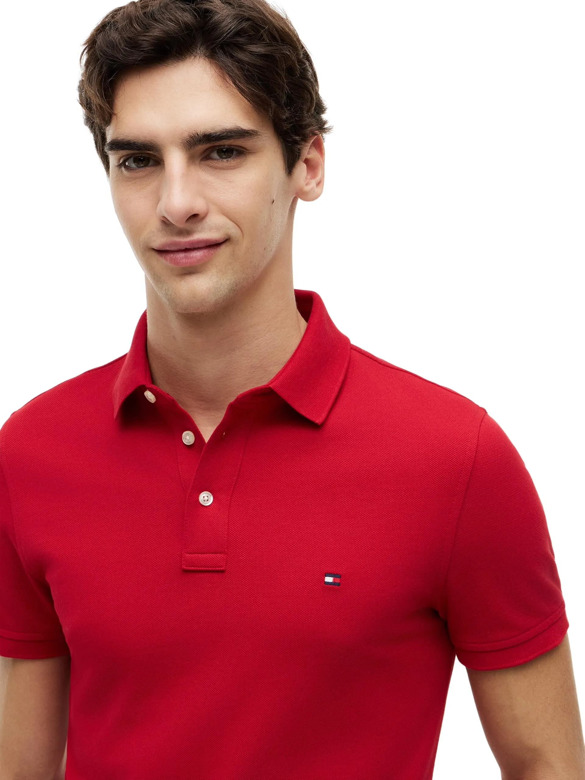 Tommy Hilfiger 1985 Slim Fit Polo Shirt, Medium Red, S - immagine 4