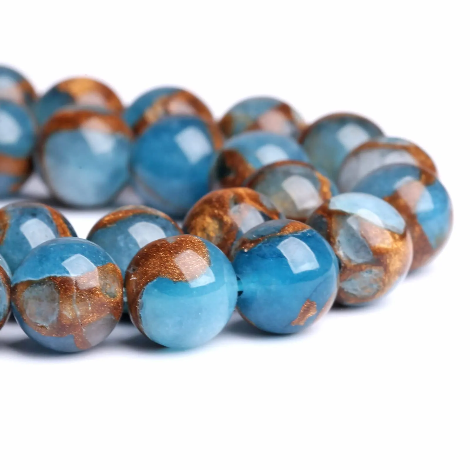 Jiejinyu Perline in Smalto Blu Lago 8 mm, 90 Pezzi - immagine 3