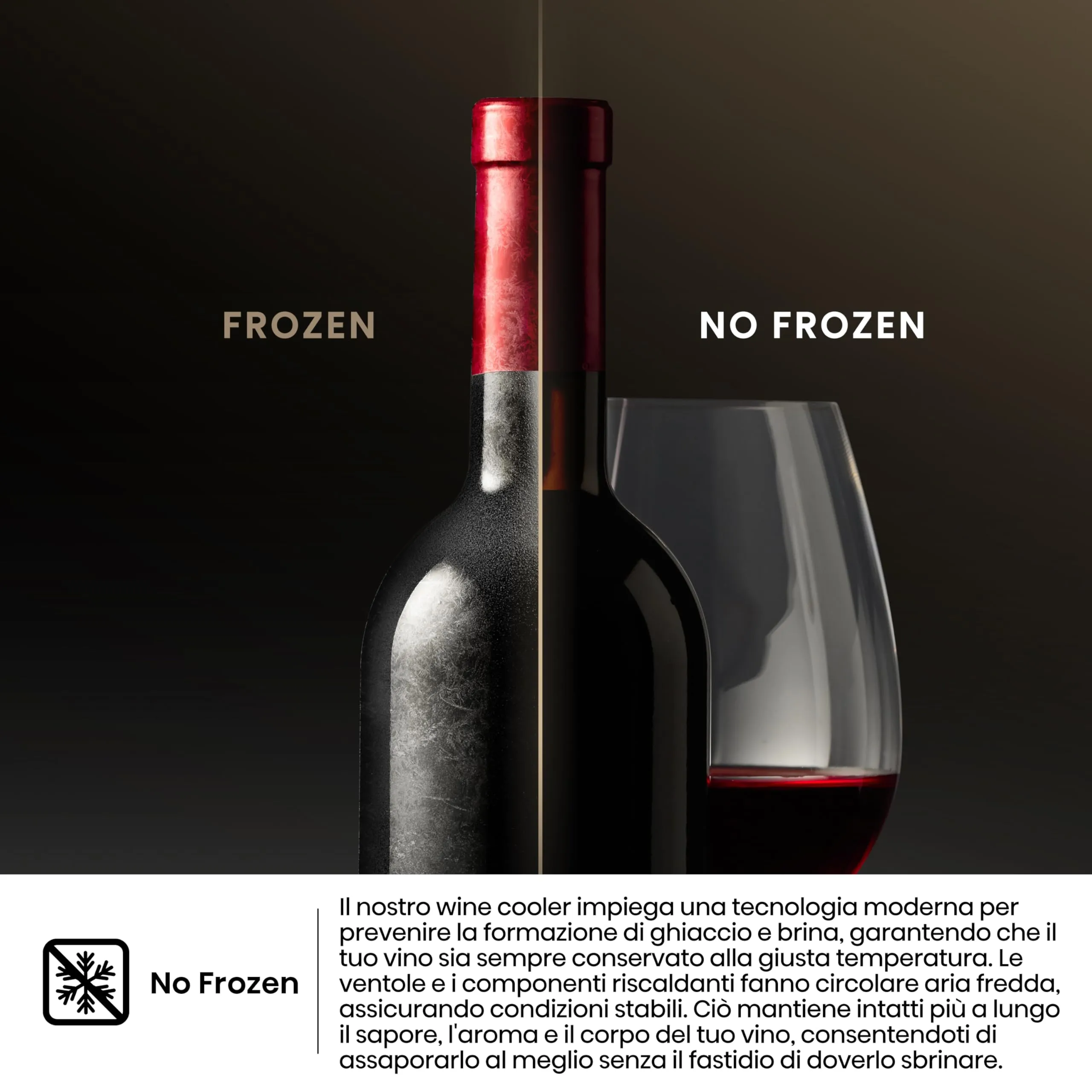 Hisense RW3N230GELF Cantinetta Vino 108 Bottiglie, Classe F, Nero - immagine 8