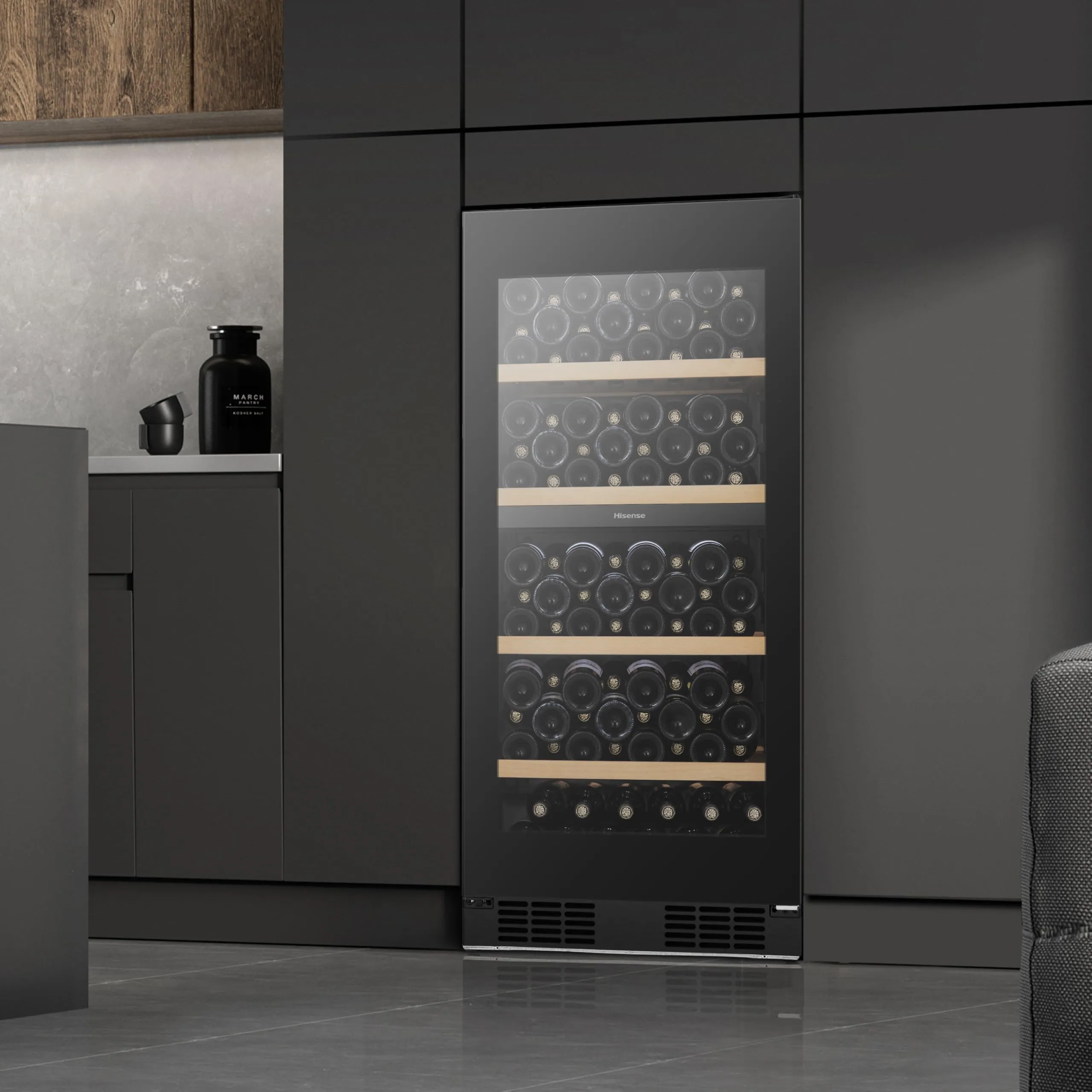 Hisense RW3N230GELF Cantinetta Vino 108 Bottiglie, Classe F, Nero - immagine 10
