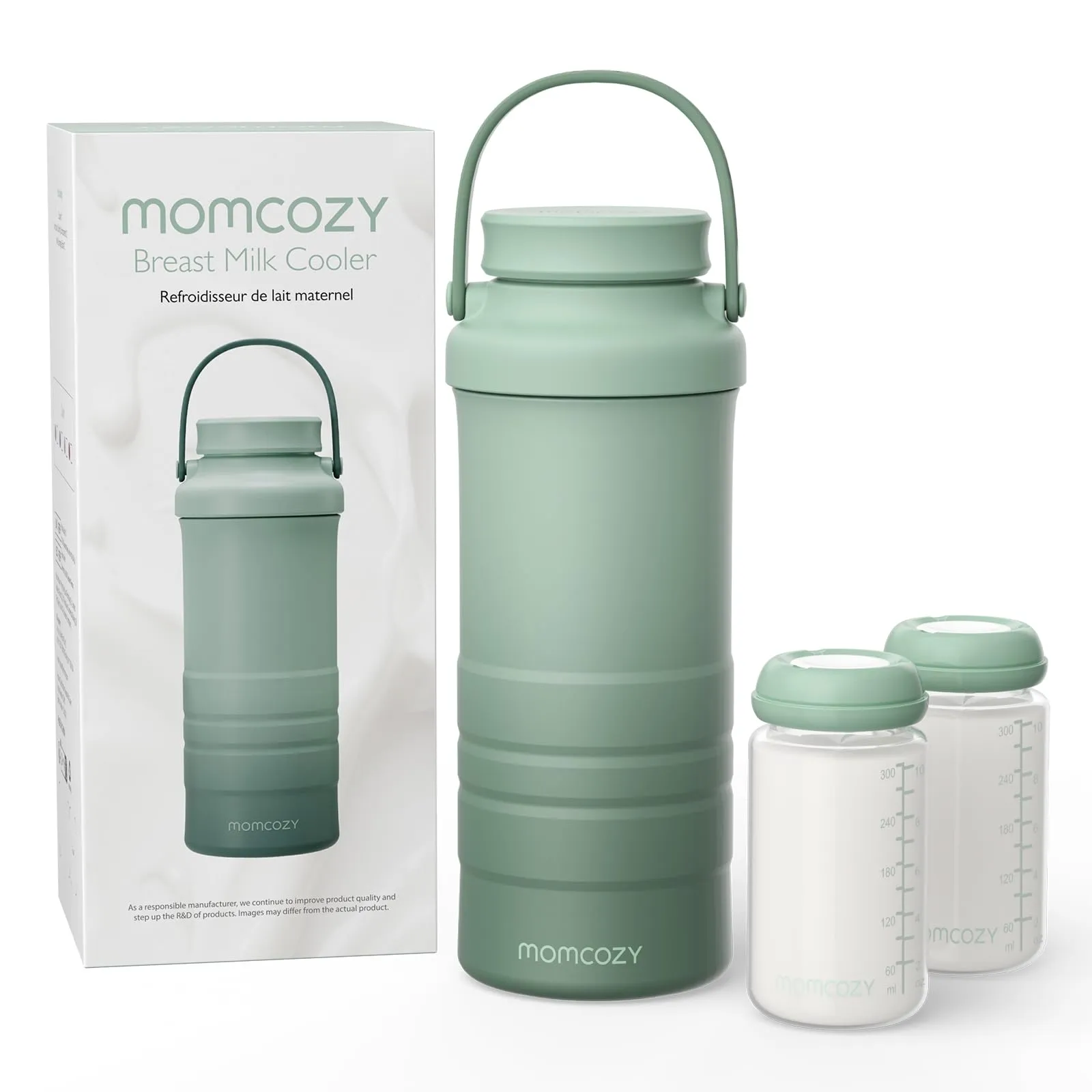 Momcozy Refrigeratore Portatile per Latte Materno 650ml Verde CM01EU - immagine 1