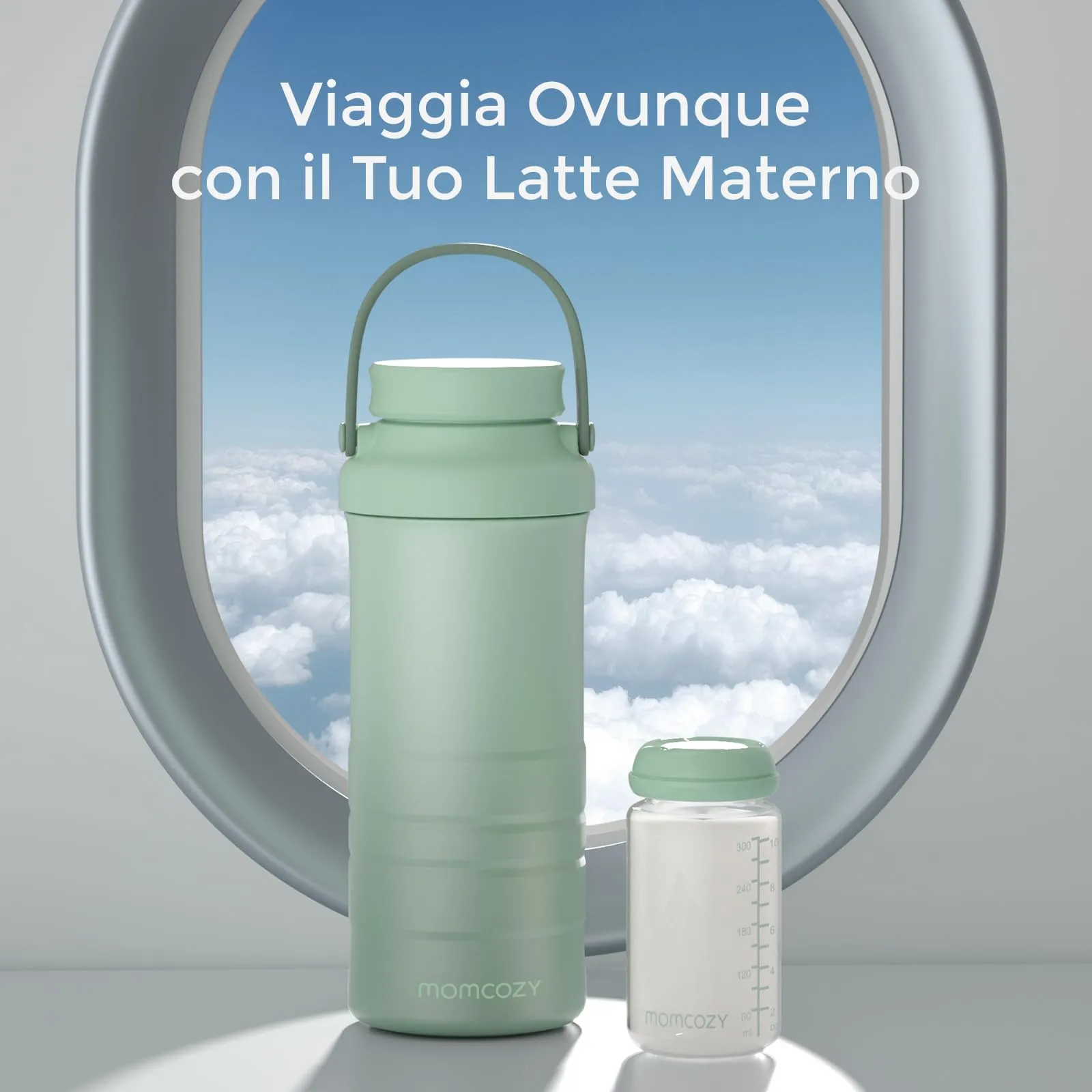 Momcozy Refrigeratore Portatile per Latte Materno 650ml Verde CM01EU - immagine 4