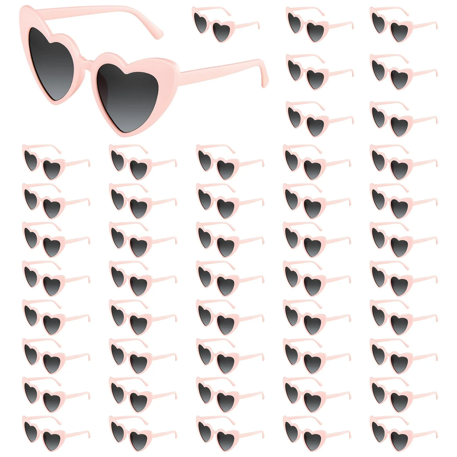 BOUBONI Occhiali da sole vintage a forma di cuore per donne, Rosa - immagine 1