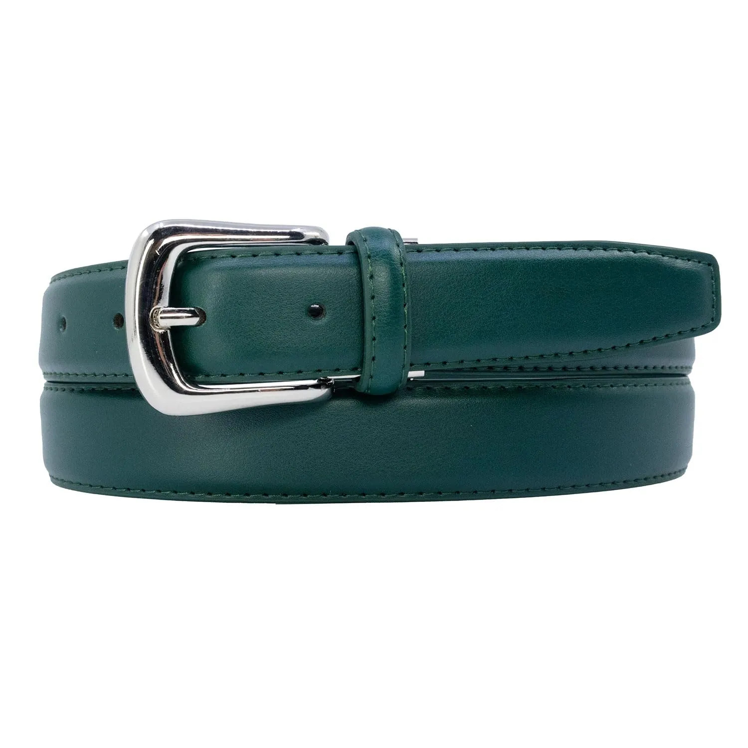 YEHMAN Cintura Classica in Pelle Bovina, 3 cm x 120 cm, Verde Scuro - immagine 2