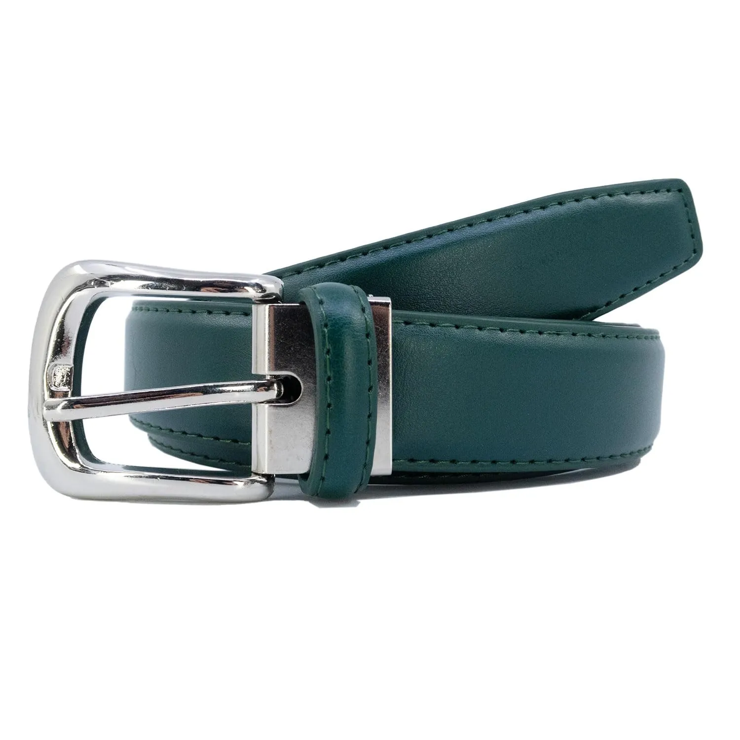 YEHMAN Cintura Classica in Pelle Bovina, 3 cm x 120 cm, Verde Scuro - immagine 3