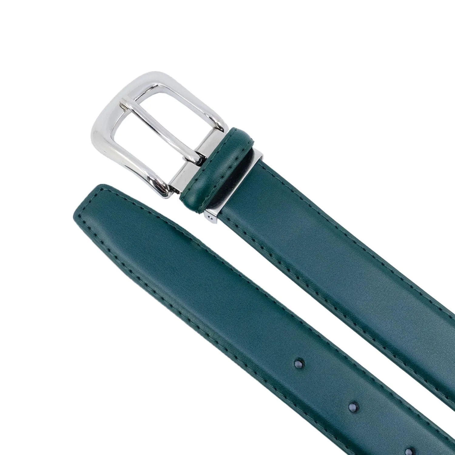 YEHMAN Cintura Classica in Pelle Bovina, 3 cm x 120 cm, Verde Scuro - immagine 4