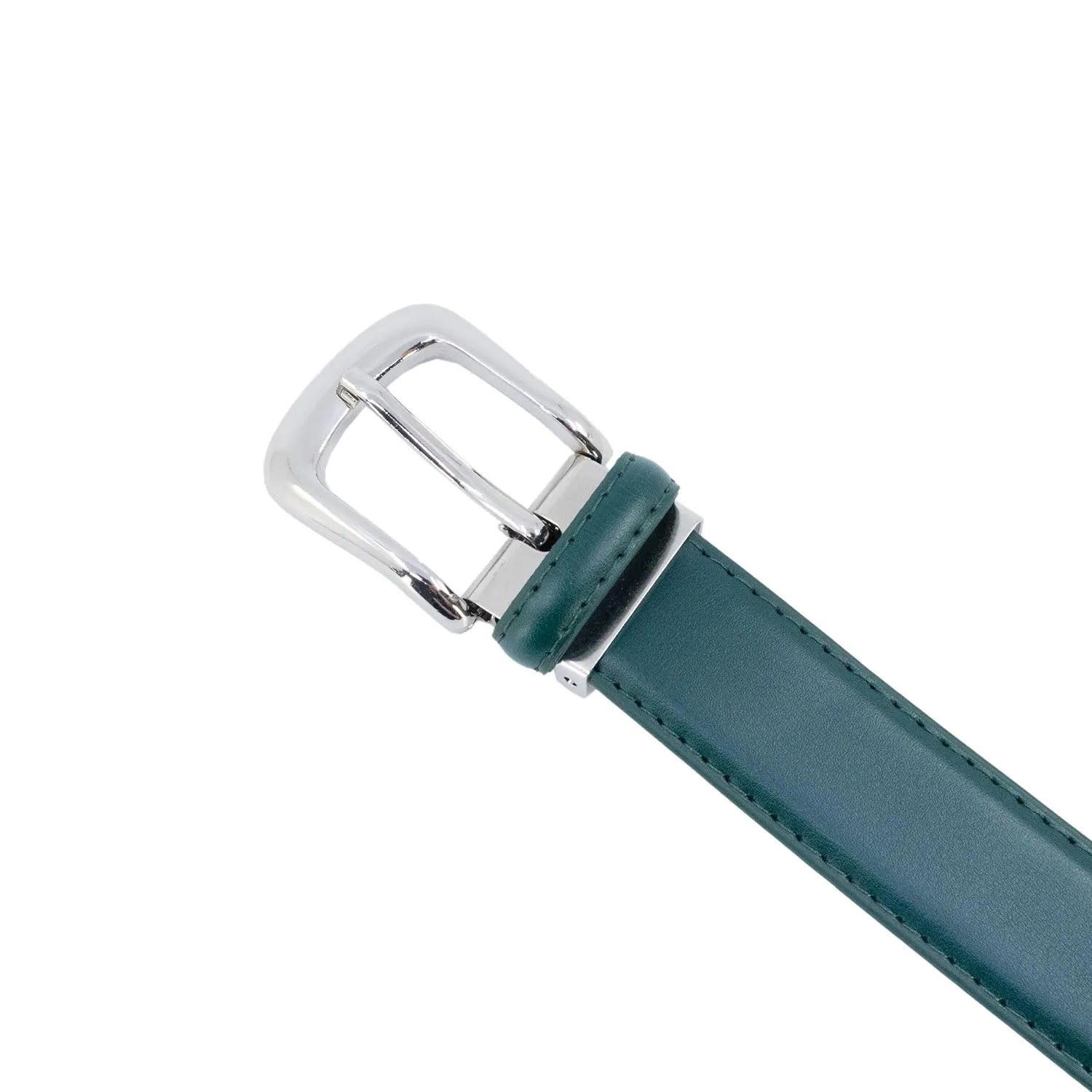YEHMAN Cintura Classica in Pelle Bovina, 3 cm x 120 cm, Verde Scuro - immagine 5