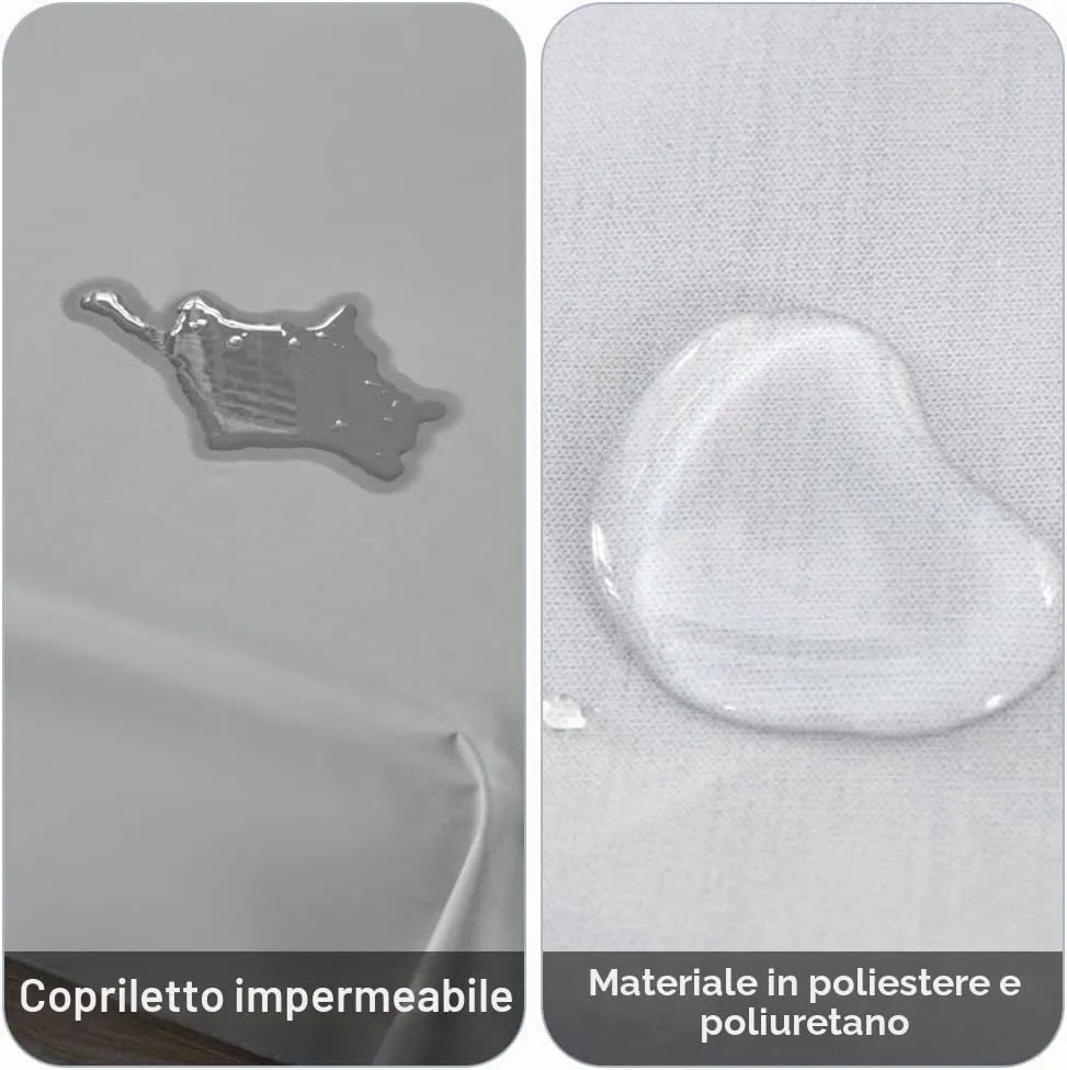 DUJUIKE Copriletto Impermeabile, Super King 230 x 300 cm, Grigio - immagine 2