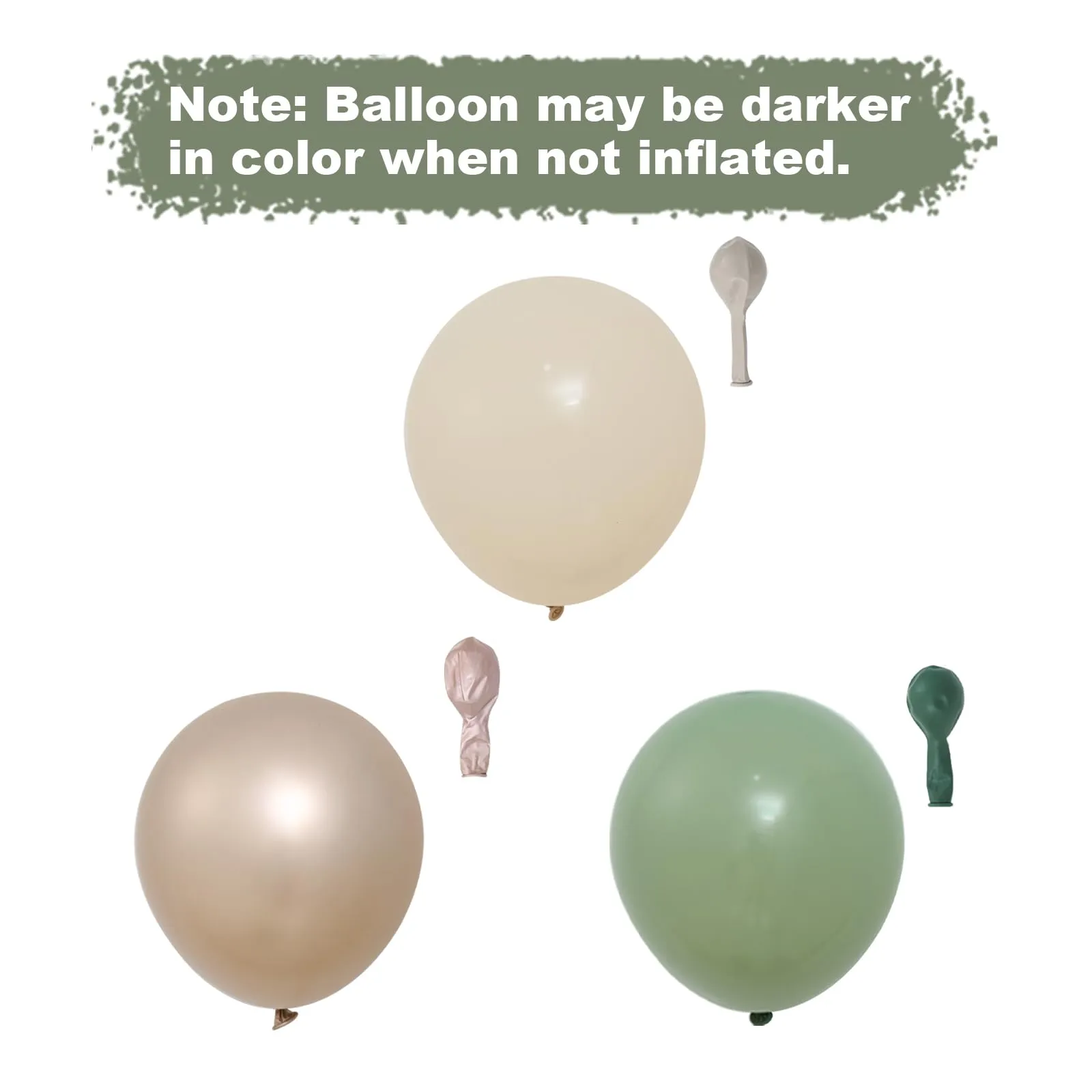 Frigg Kit Arco Palloncini Verde Salvia, Bianco e Oro, 108 Pezzi - immagine 2