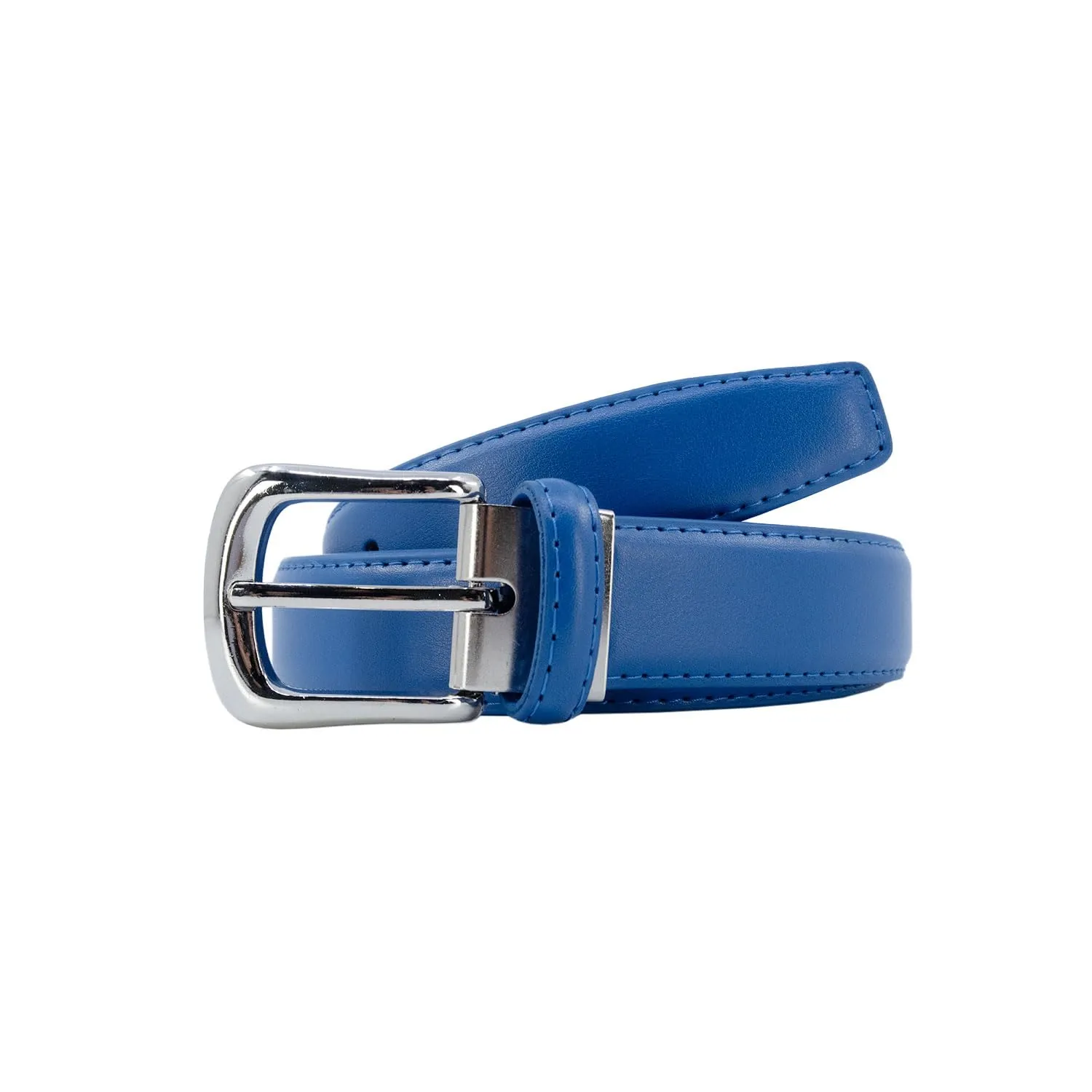 YEHMAN Cintura in pelle di mucca, 3 cm x 120 cm, Blu Reale - immagine 3