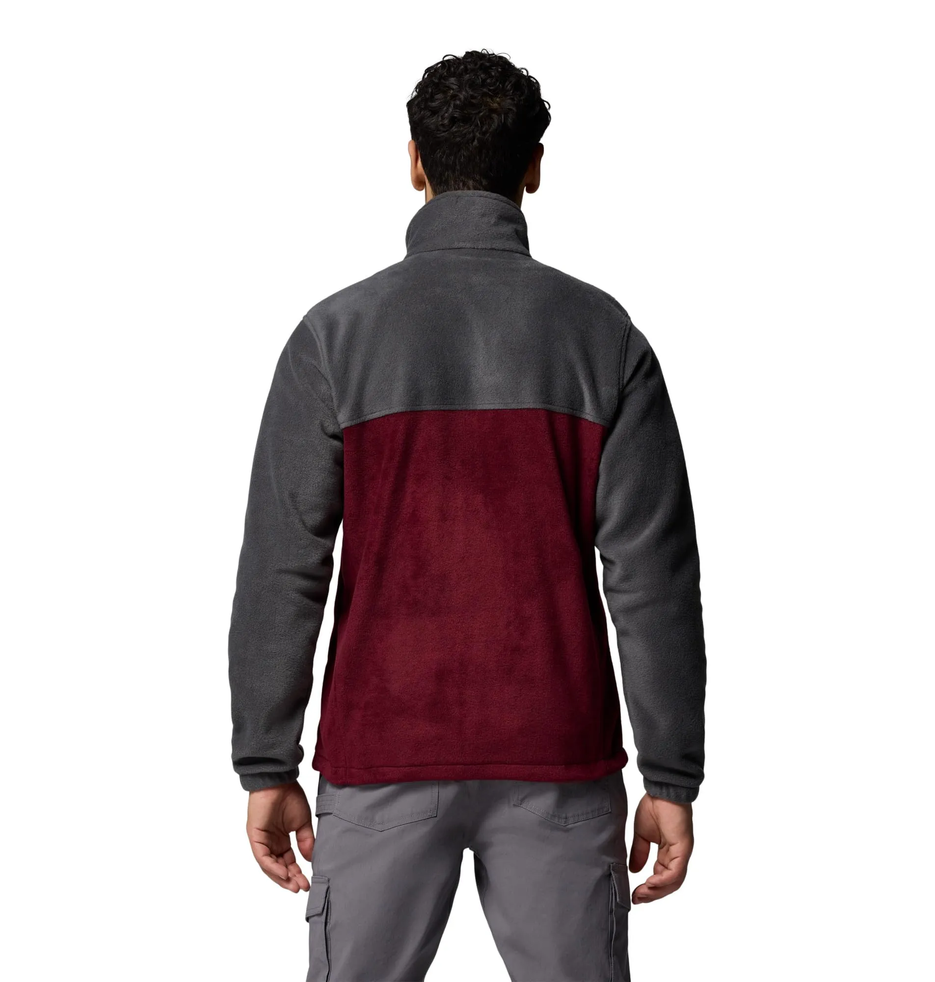 Columbia Steens Mountain Full Zip 2.0 Men's Fleece Jacket, Shark/Rich Wine, XXL - immagine 2