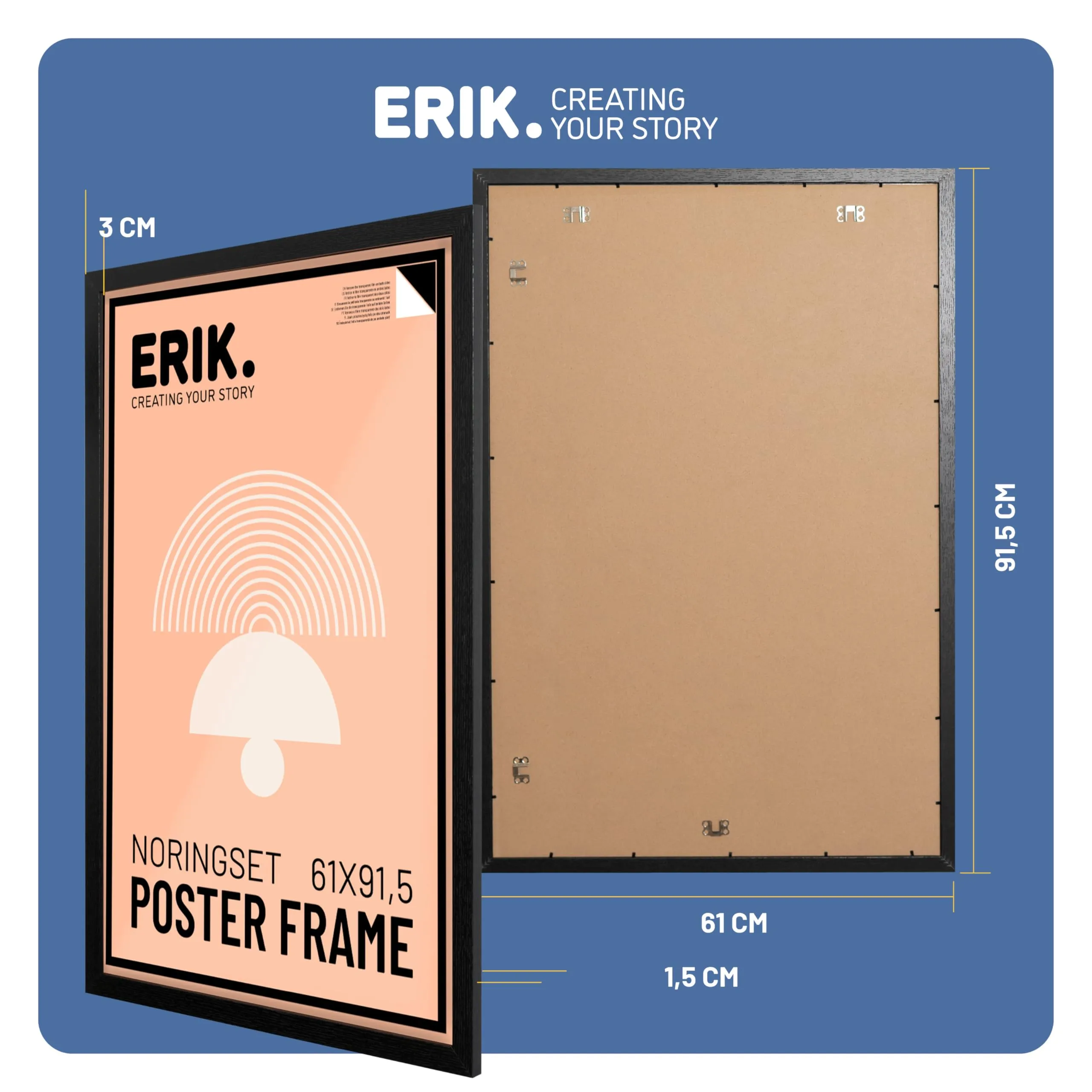 Grupo Erik Cornice MDF Nera 61x91,5 cm - immagine 3