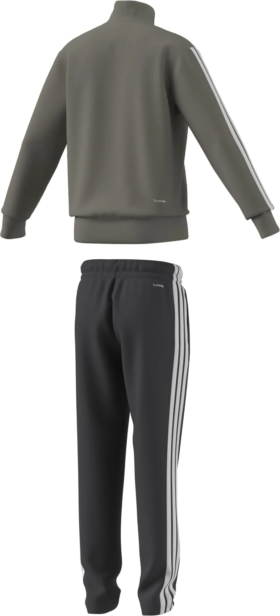 adidas Seasonal Essentials Tiberio 3 Stripes Tricot Track Suit, Silver Pebble/Grey Six/Metal Grey/White, 7-8 Years - immagine 7