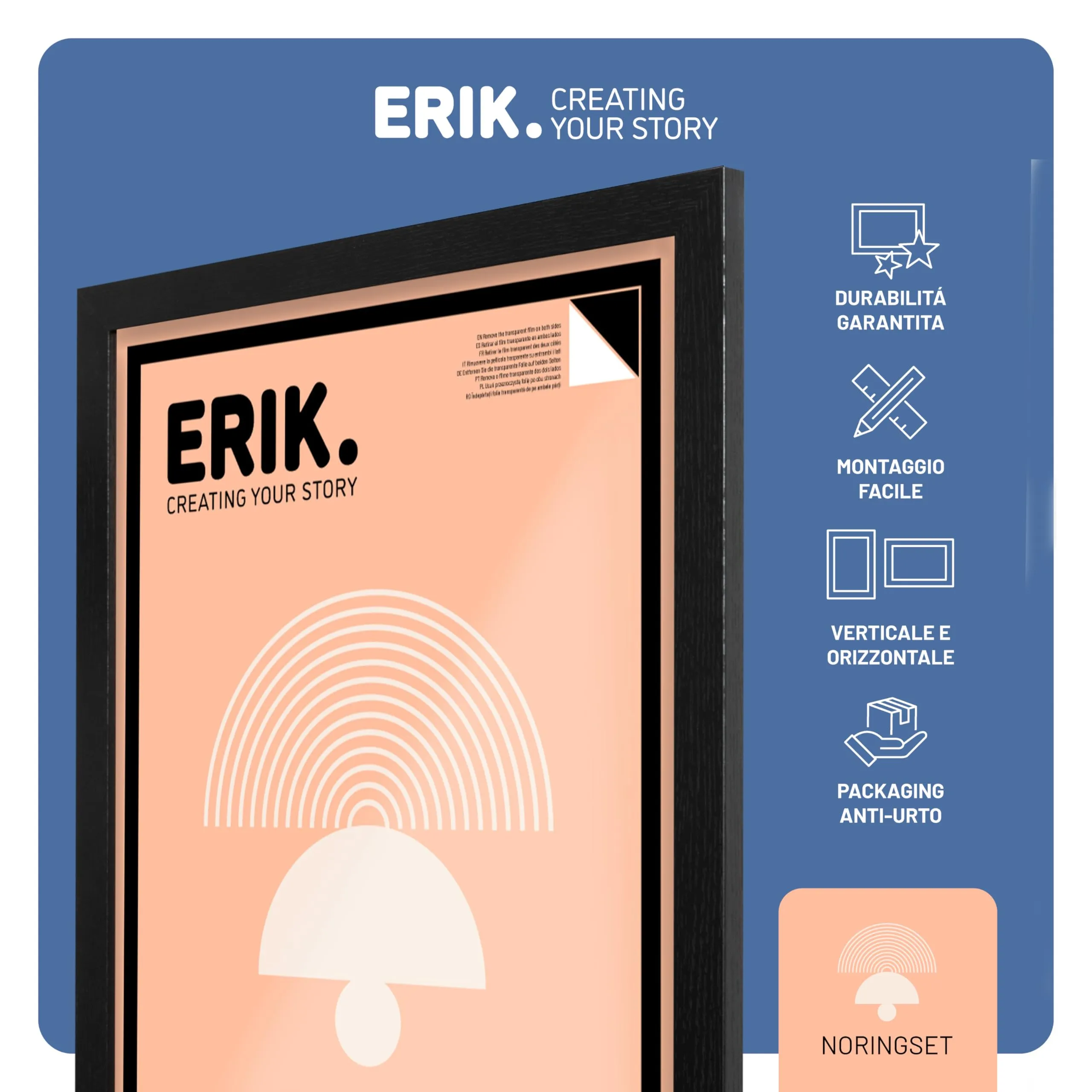 Grupo Erik Cornice MDF 42x59,4 cm Nera - immagine 2
