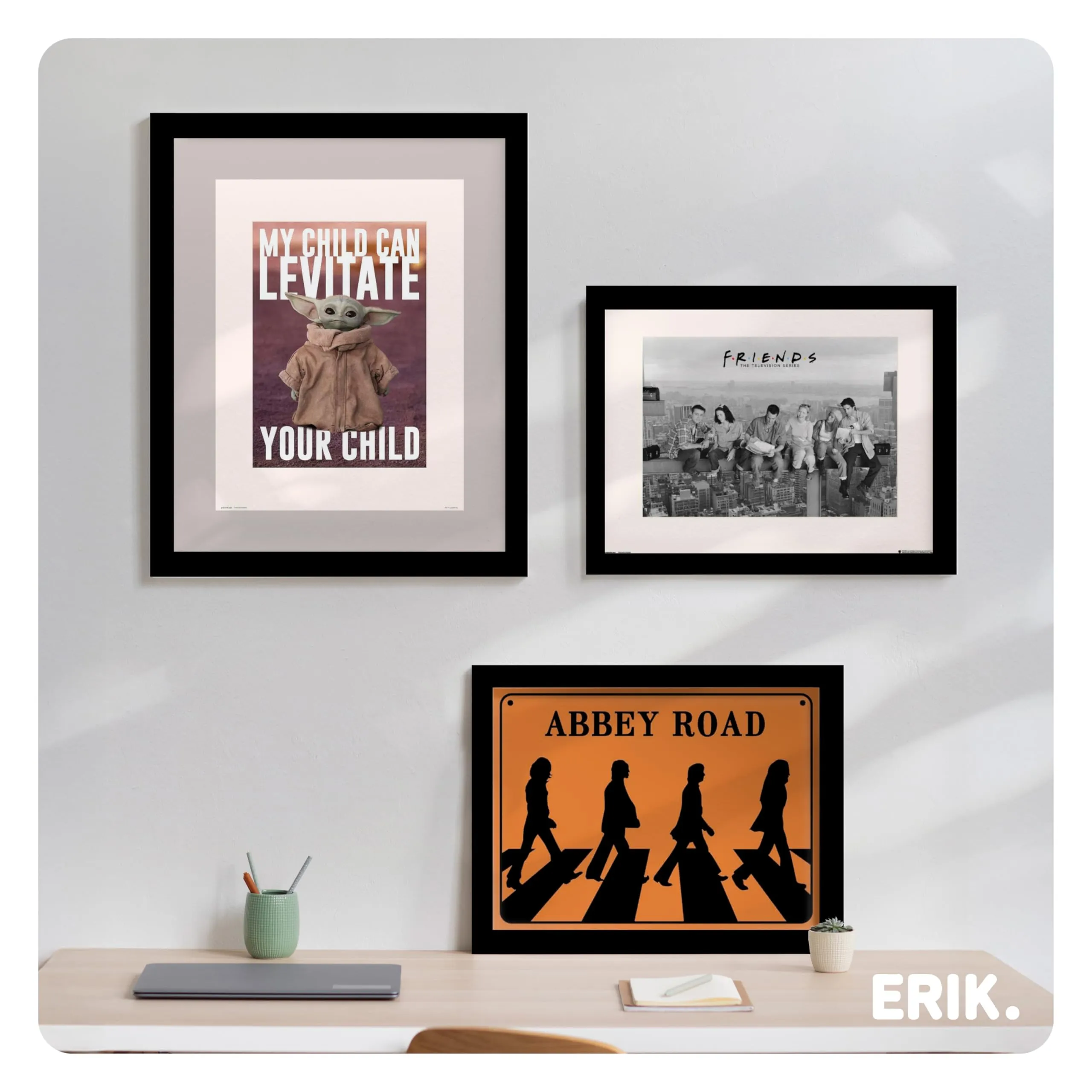 Grupo Erik Cornice 40x50 cm Nera Portafoto da Parete in MDF - immagine 8