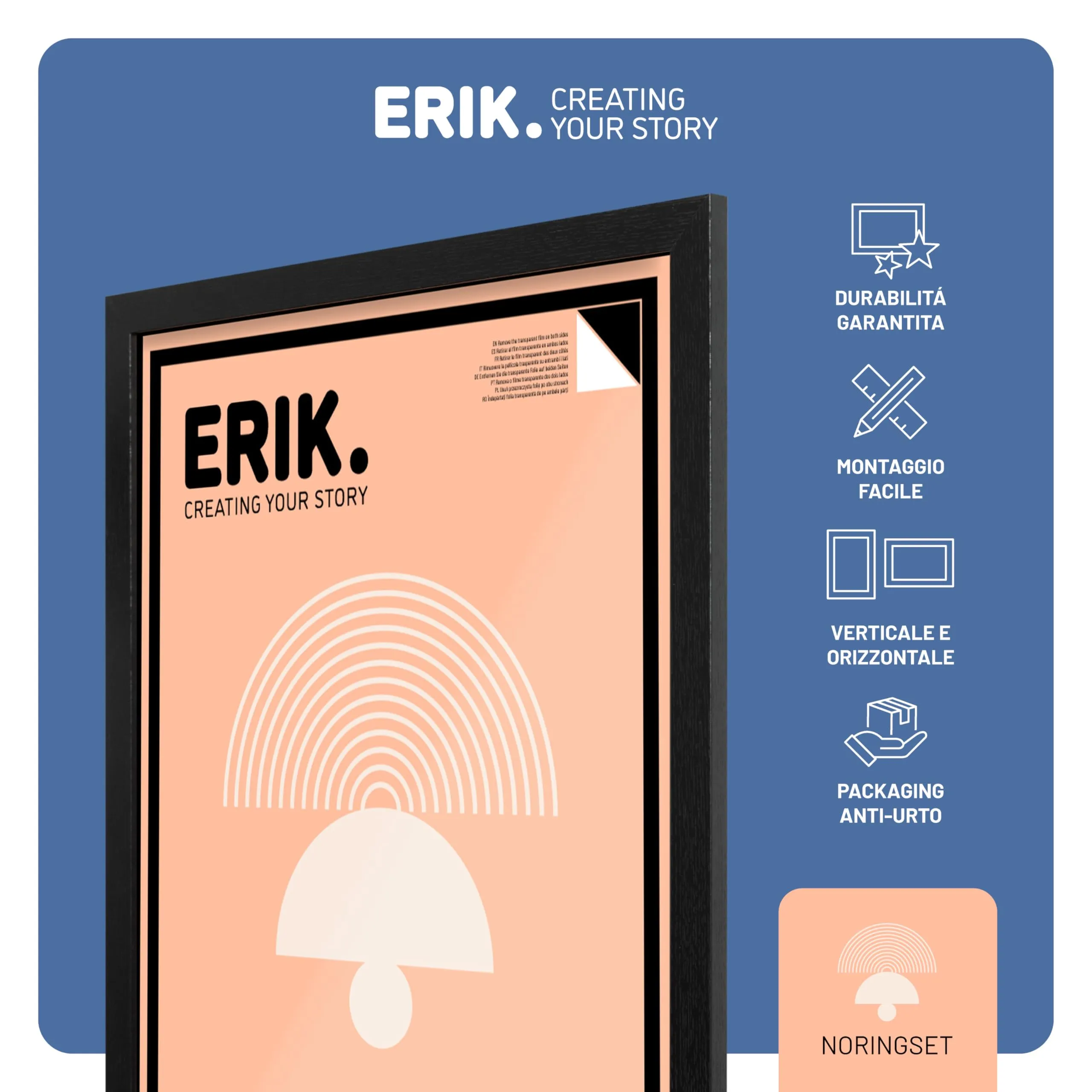 Grupo Erik Cornice in MDF Nera 50x70 cm - immagine 2