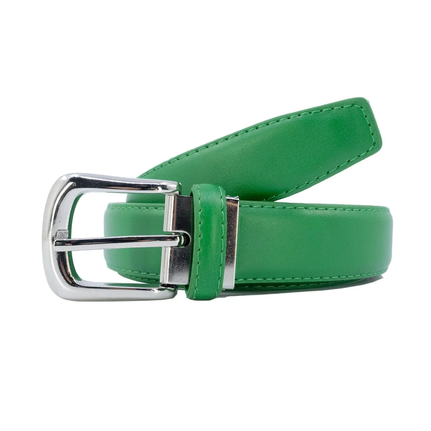 YEHMAN Cintura in pelle bovina, 3 cm x 120 cm, verde - immagine 3