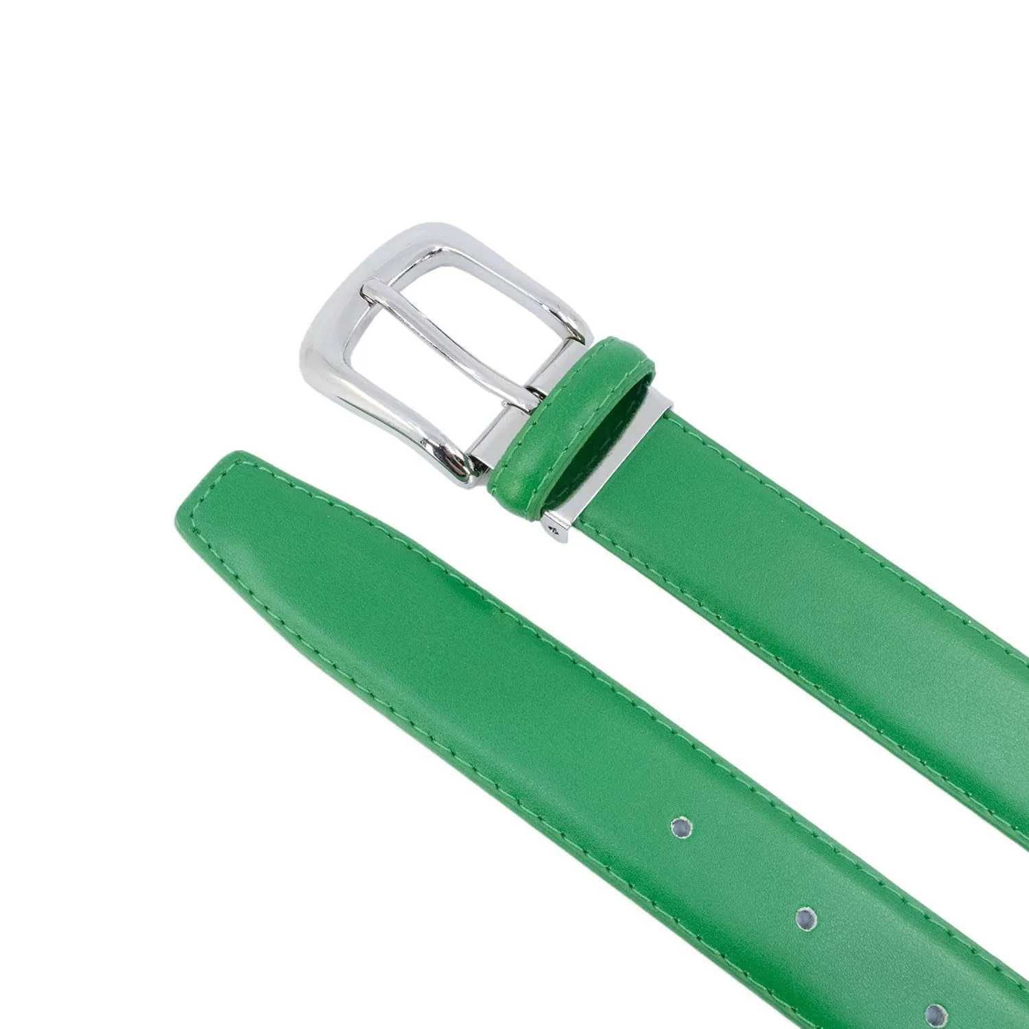 YEHMAN Cintura in pelle bovina, 3 cm x 120 cm, verde - immagine 4