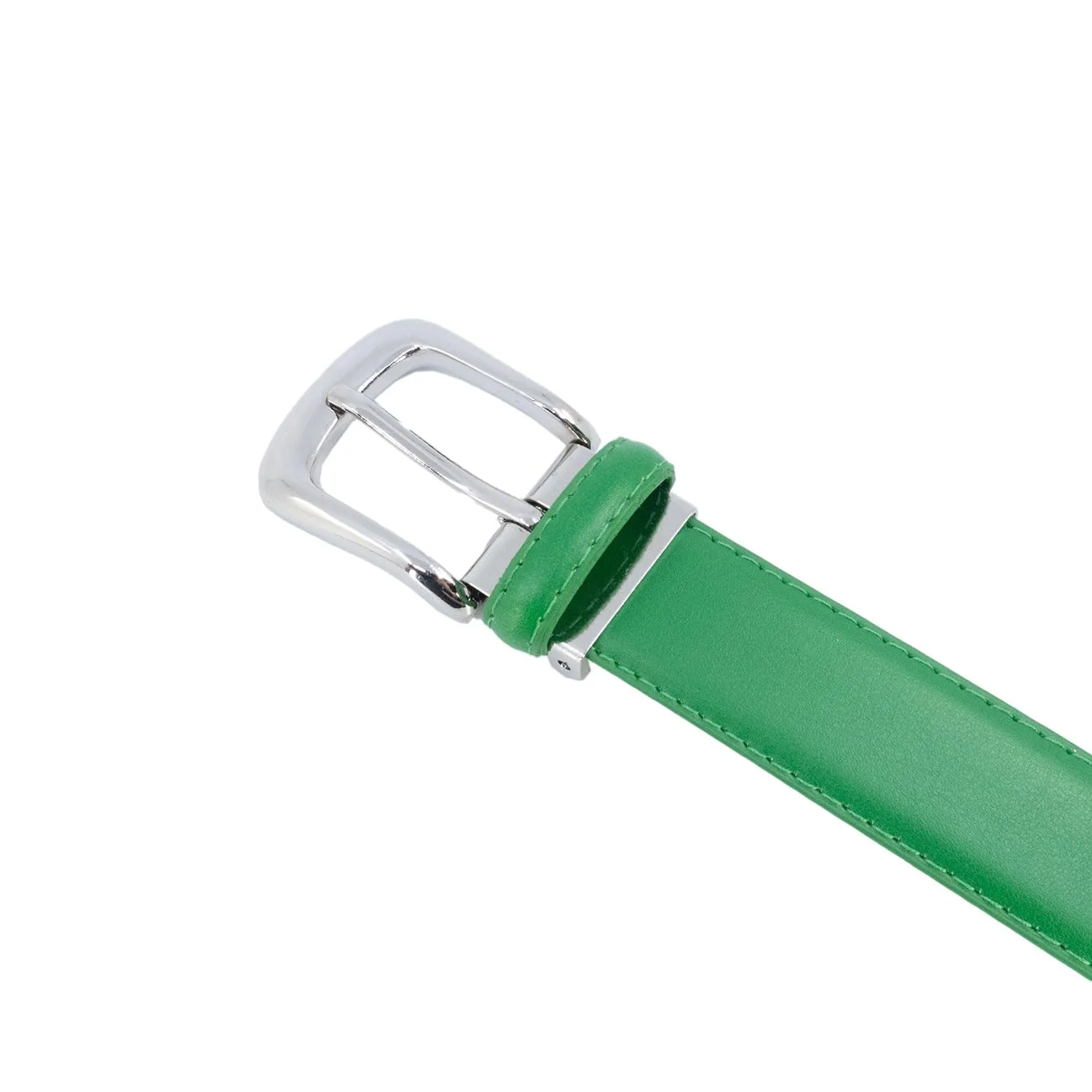 YEHMAN Cintura in pelle bovina, 3 cm x 120 cm, verde - immagine 5