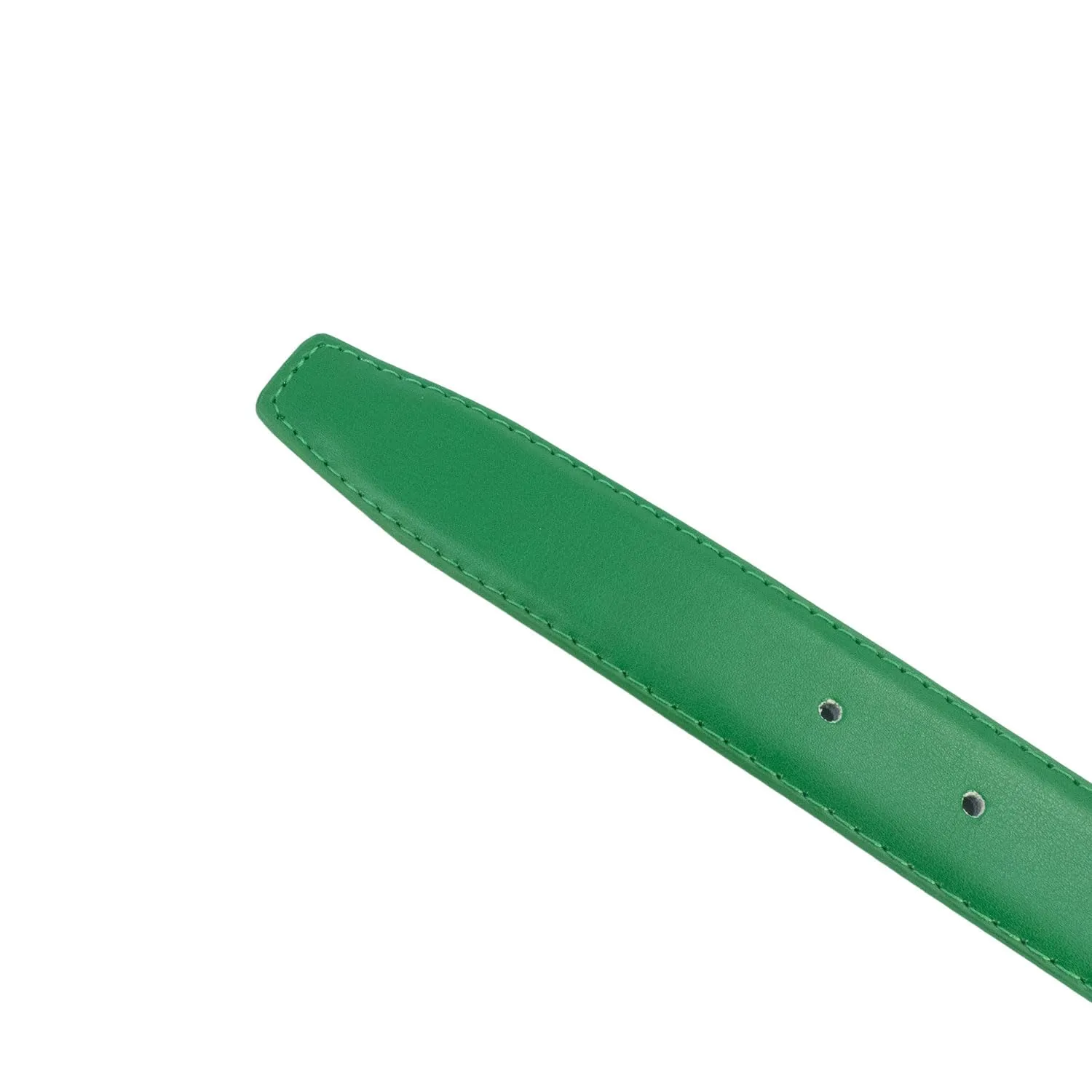 YEHMAN Cintura in pelle bovina, 3 cm x 120 cm, verde - immagine 6