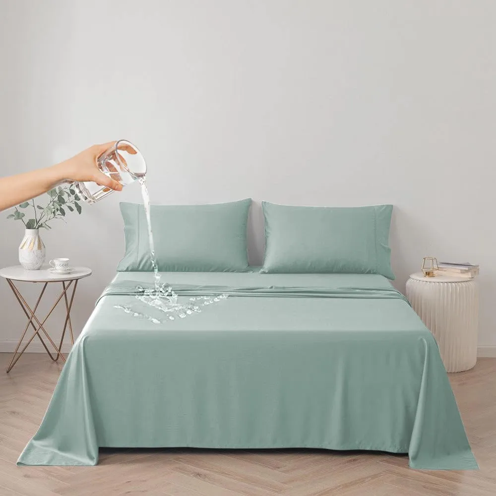 DUJUIKE Copriletto Impermeabile per Letto Matrimoniale, Super King 230 x 300 cm, Verde - immagine 1