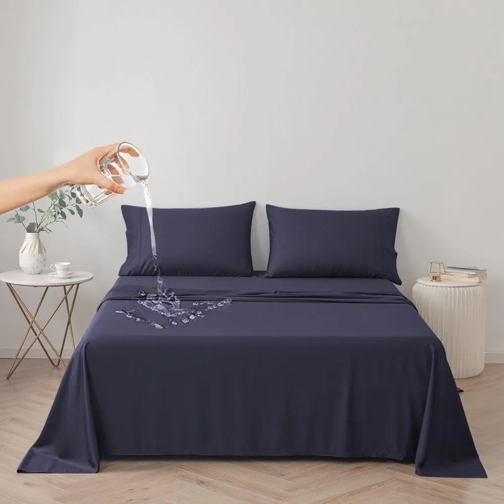 DUJUIKE Copriletto Impermeabile per Letto Matrimoniale, Super King 230 x 300 cm, Marina Oscura - immagine 1