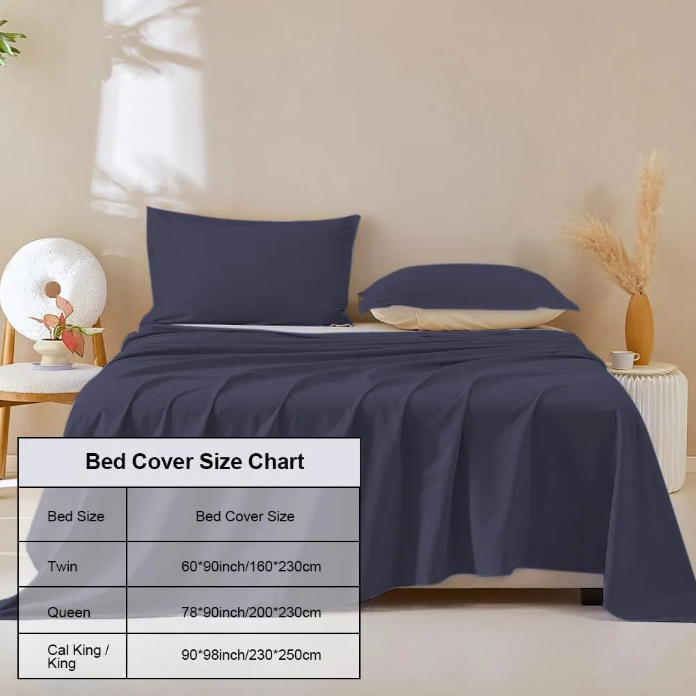 DUJUIKE Copriletto Impermeabile per Letto Matrimoniale, Super King 230 x 300 cm, Marina Oscura - immagine 3