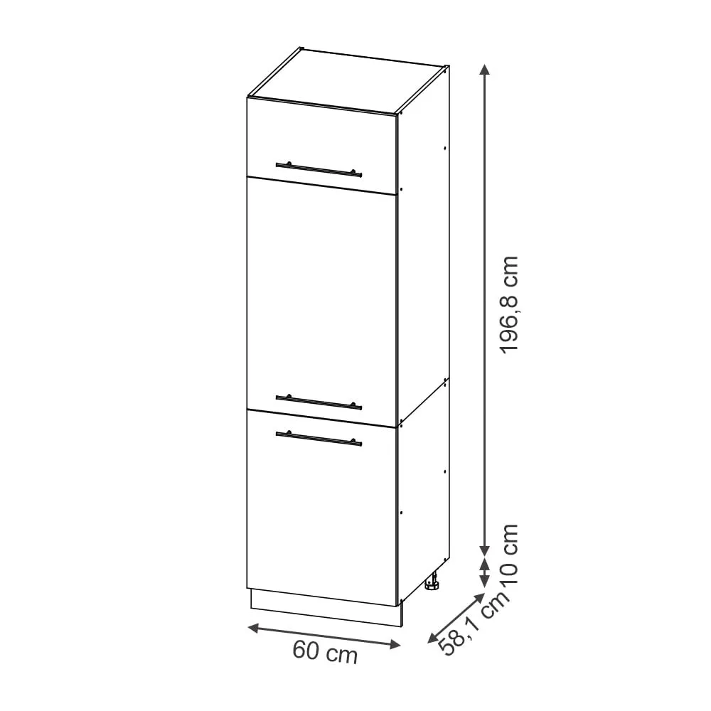 Vicco Armadio Frigorifero Fame-Line, Blu-Grigio Chiaro, 60 cm - immagine 3