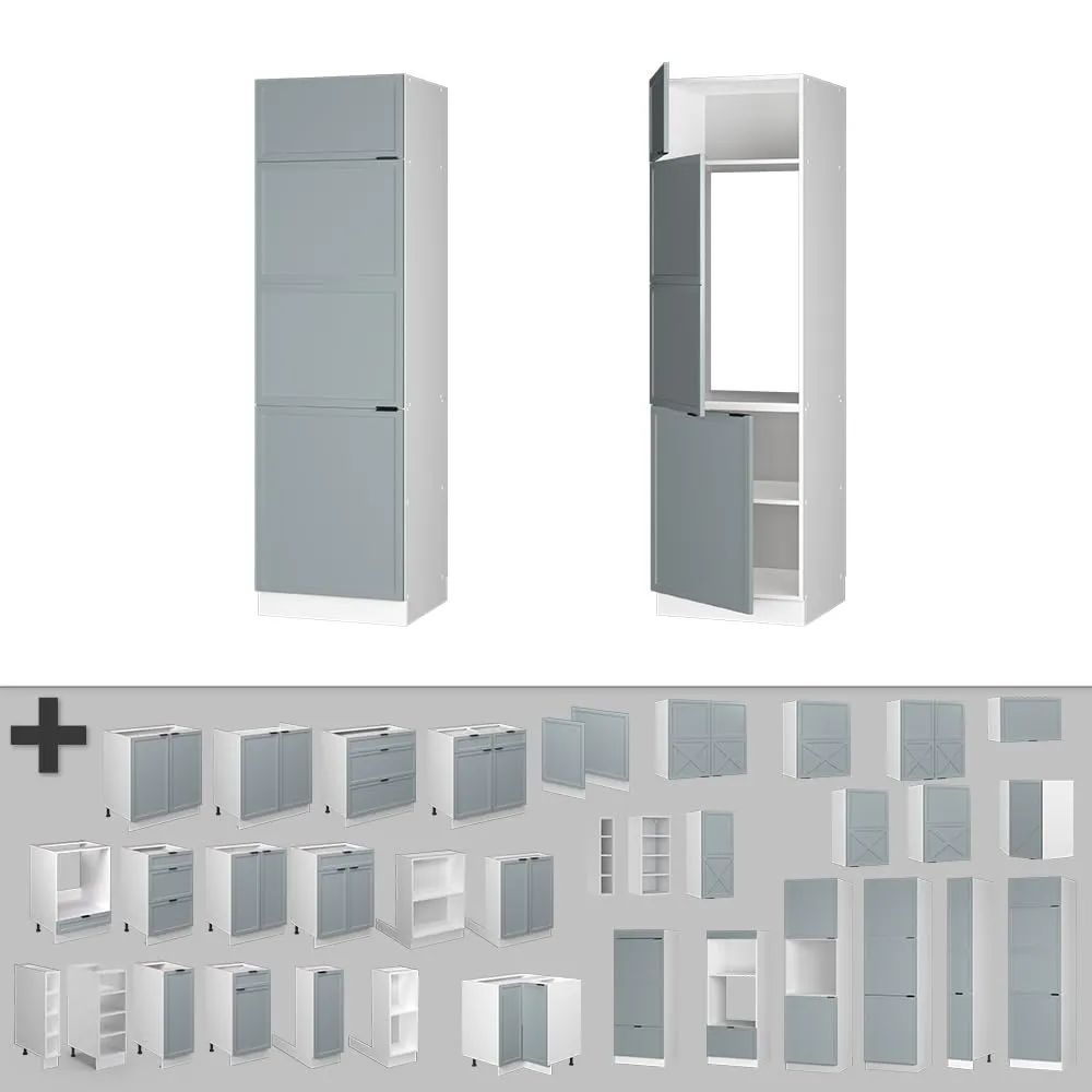 Vicco Armadio Frigorifero Fame-Line, Blu-Grigio Chiaro, 60 cm - immagine 5