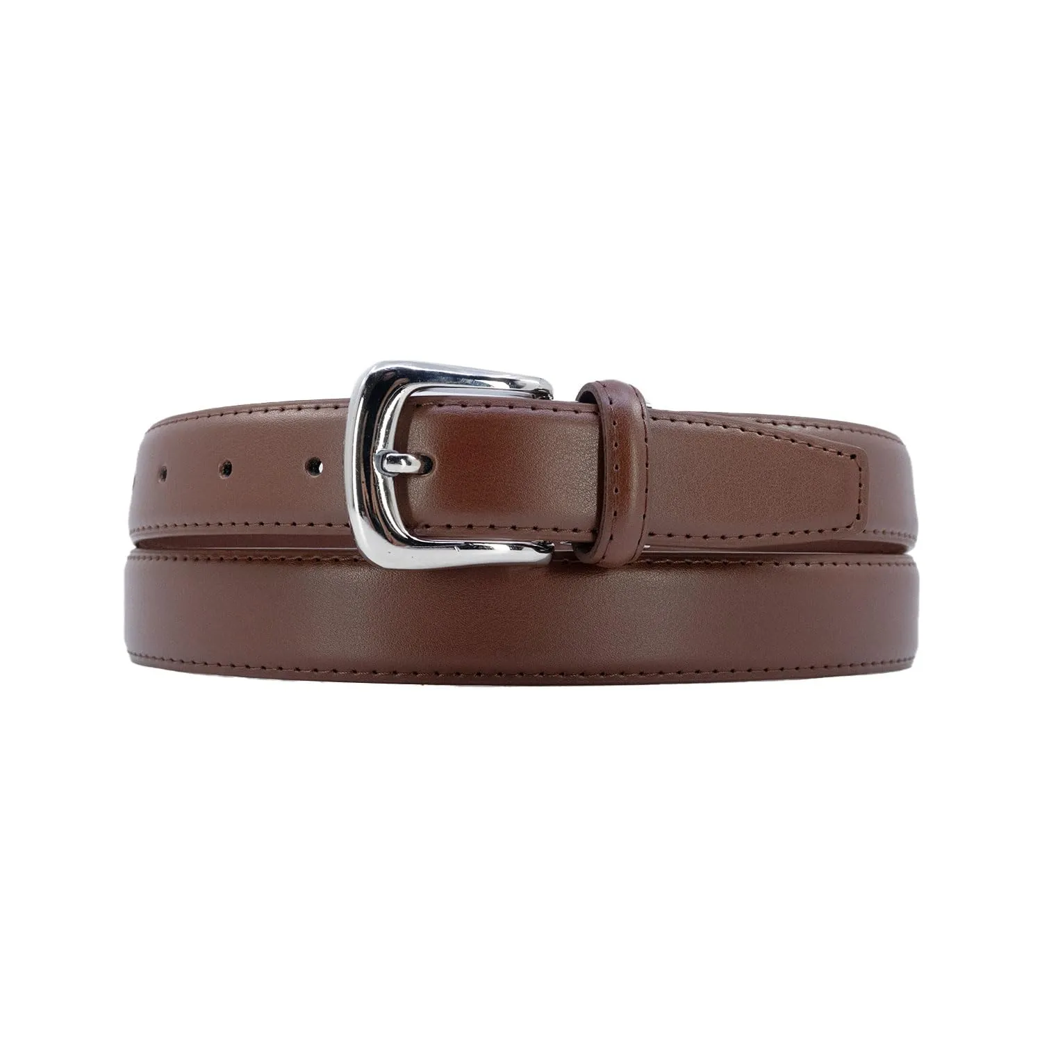 YEHMAN Cintura in crosta di pelle bovina, 3 cm x 120 cm, Cognac - immagine 2