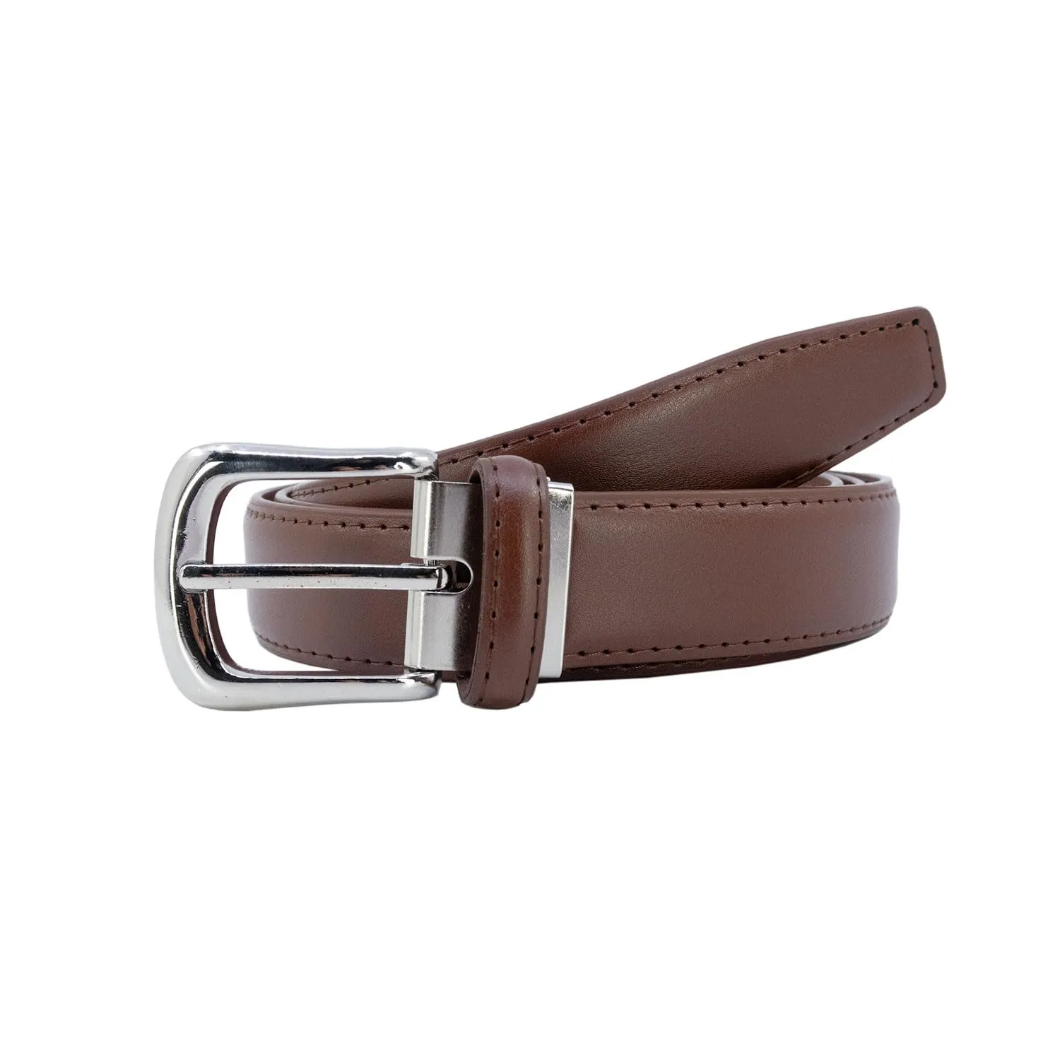 YEHMAN Cintura in crosta di pelle bovina, 3 cm x 120 cm, Cognac - immagine 3
