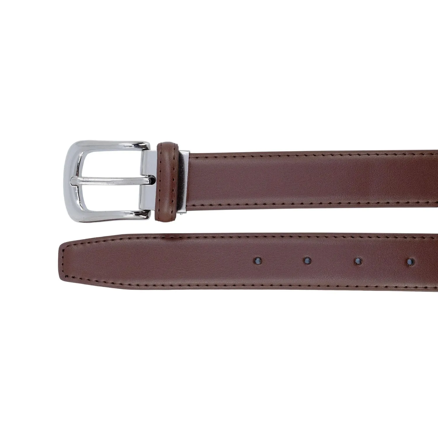 YEHMAN Cintura in crosta di pelle bovina, 3 cm x 120 cm, Cognac - immagine 4
