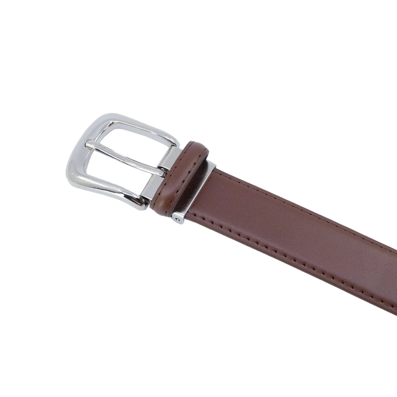 YEHMAN Cintura in crosta di pelle bovina, 3 cm x 120 cm, Cognac - immagine 5