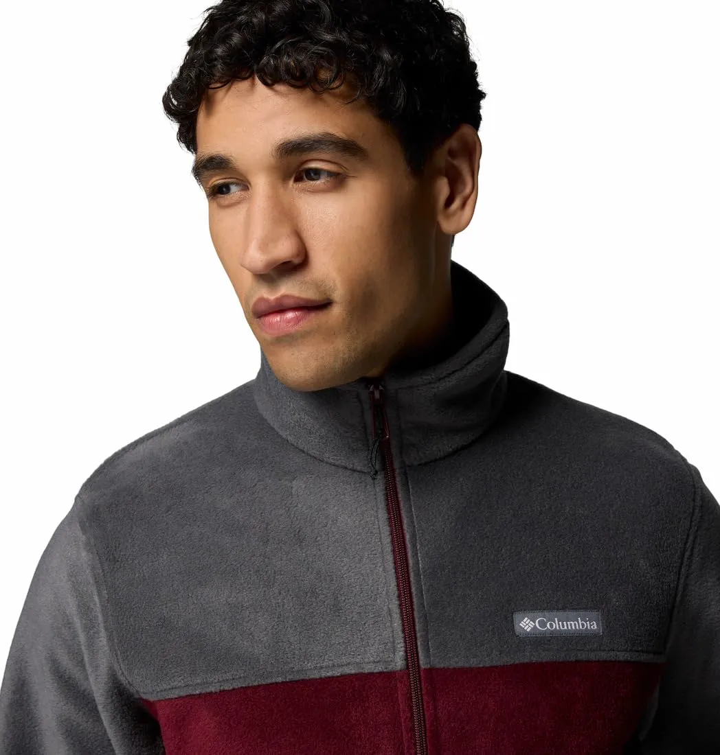 Columbia Steens Mountain Full Zip 2.0 Men's Fleece Jacket, Shark/Rich Wine, XL - immagine 3
