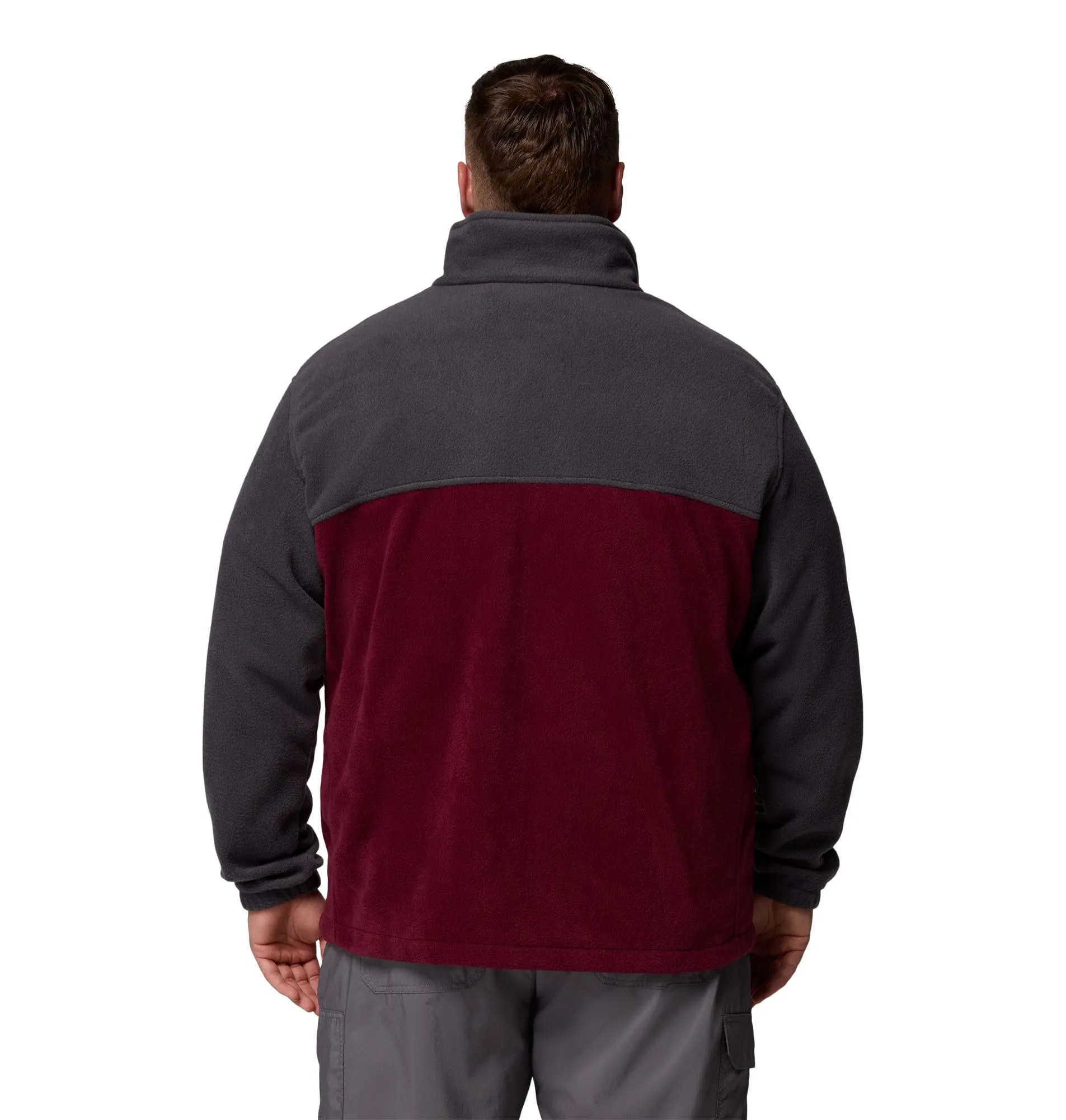 Columbia Steens Mountain Full Zip 2.0 Men's Fleece Jacket, Shark/Rich Wine, XL - immagine 7