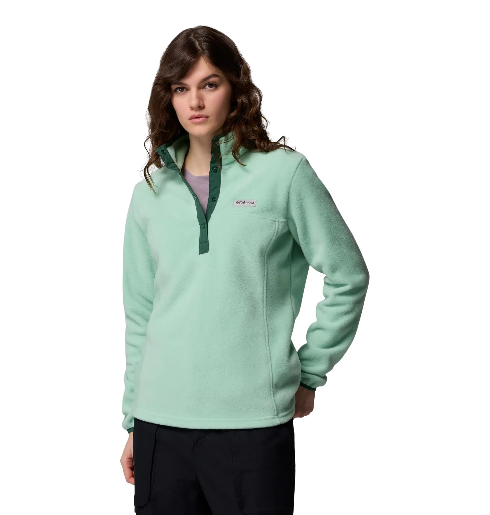 Columbia Benton Springs 1/2 Snap Pullover 2, Nuova Menta, Foresta Pluviale, S - immagine 1
