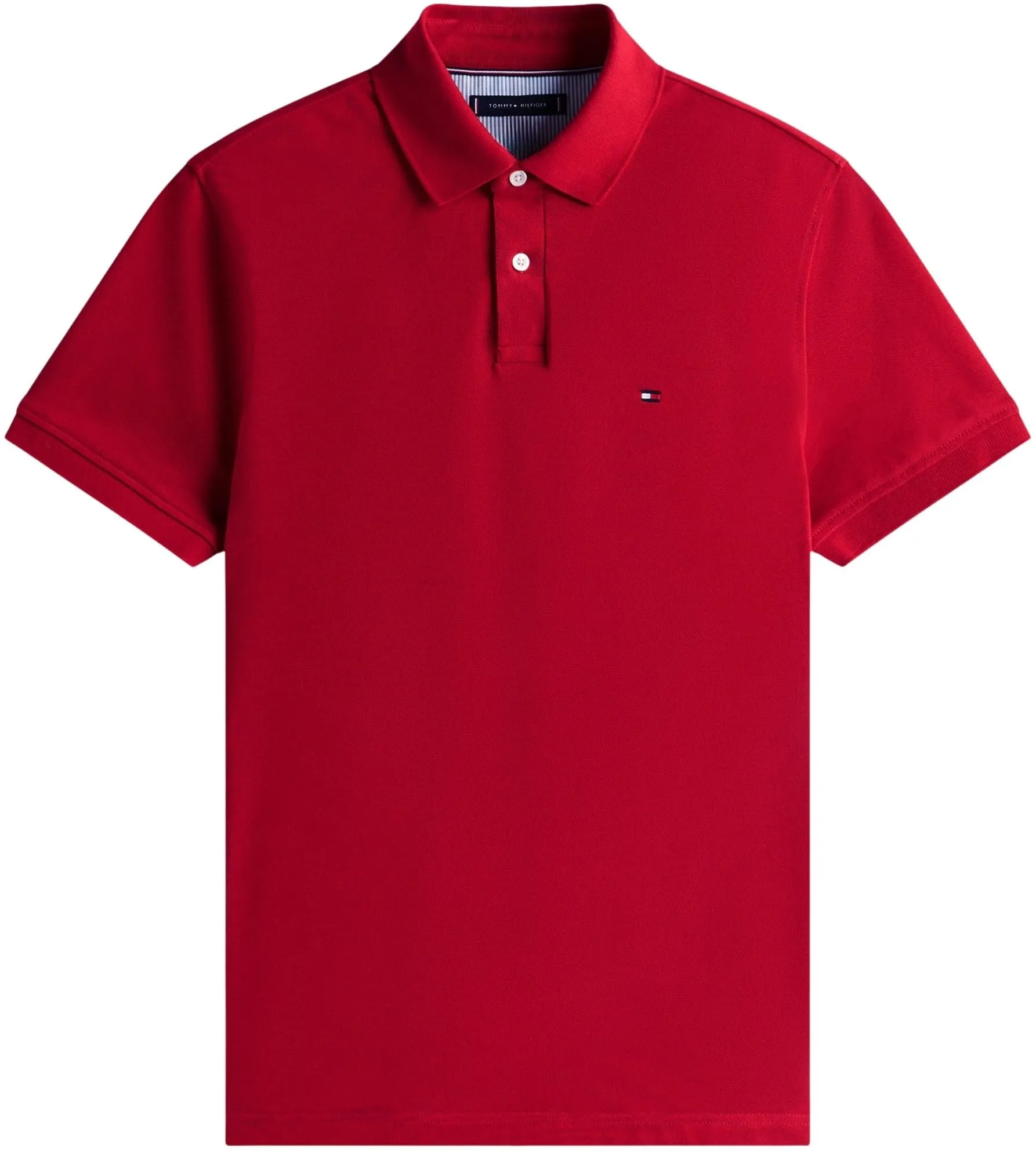 Tommy Hilfiger 1985 Regular Fit Men's Short Sleeve Polo Shirt, Medium Red, XXL - immagine 4