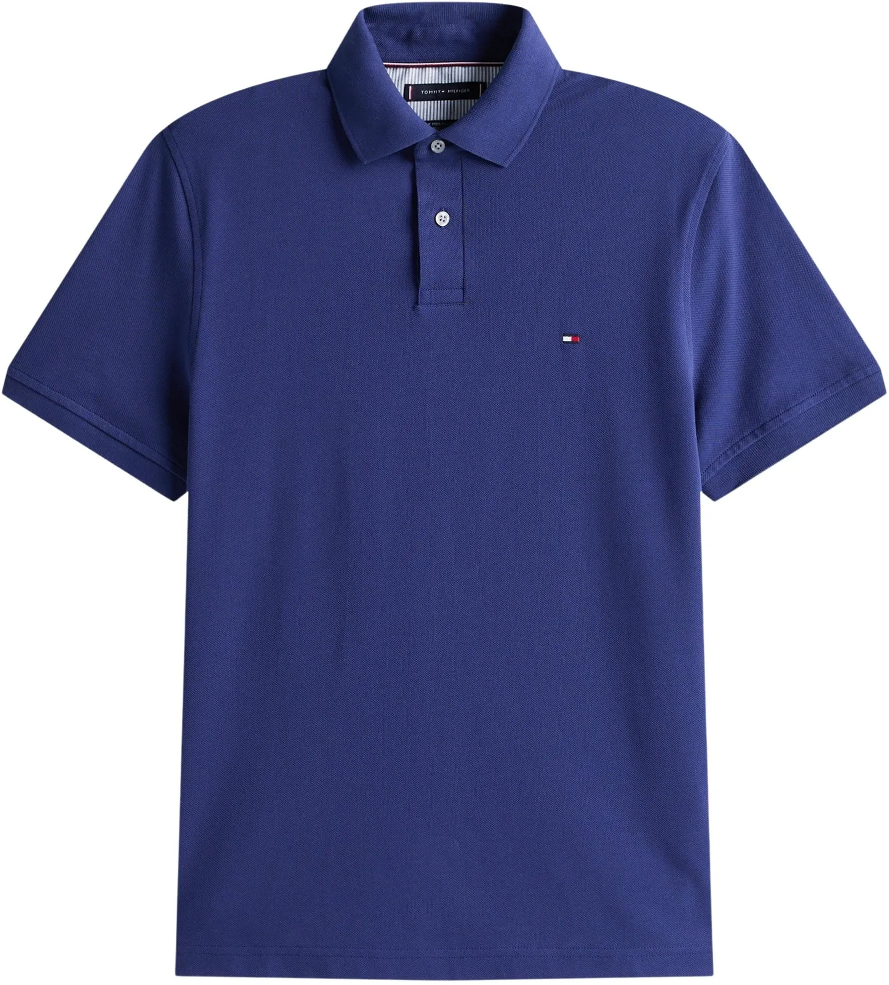Tommy Hilfiger Uomo Maglietta Polo Maniche Corte Regular Fit, Blu (Preppy Navy), XS - immagine 4