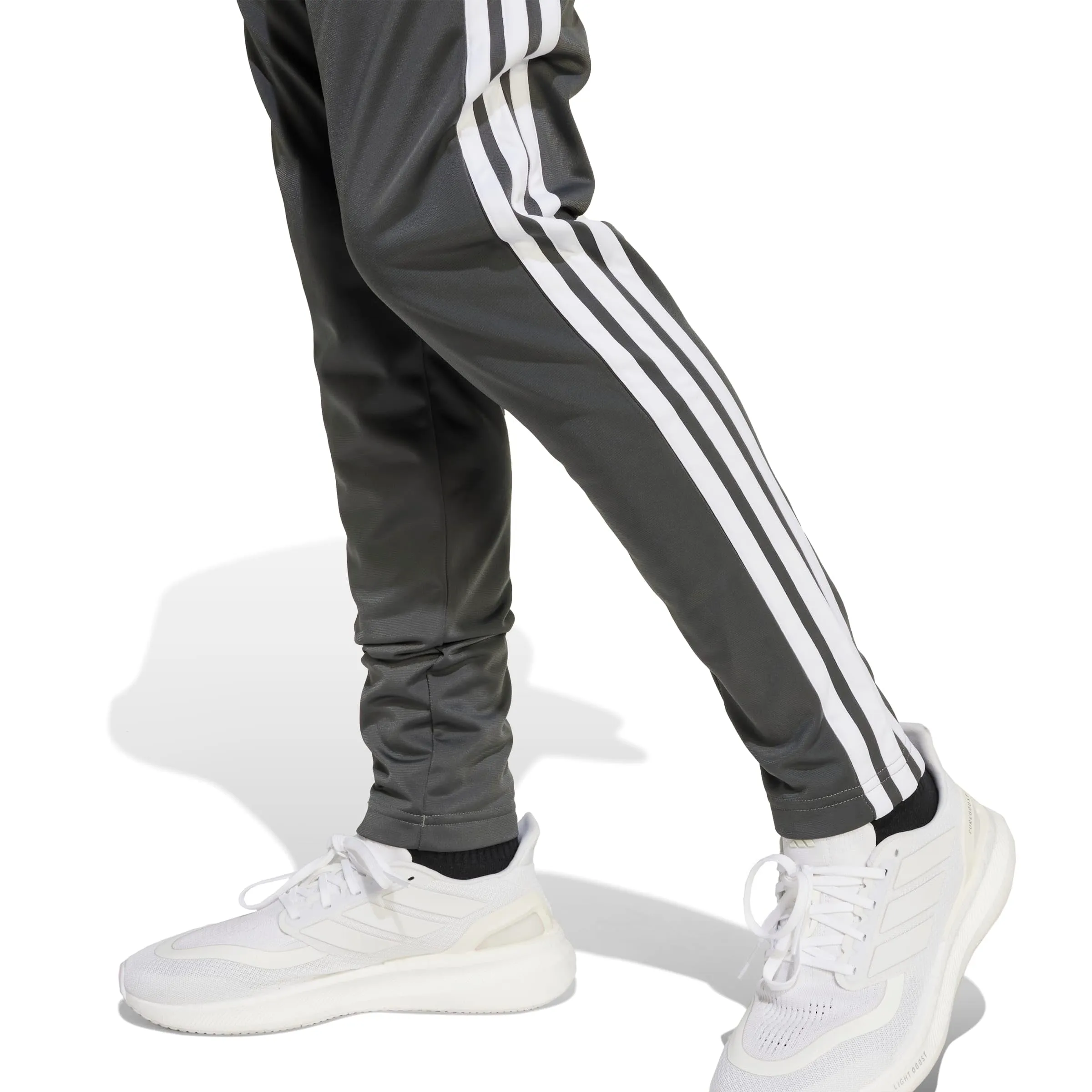 adidas Seasonal Essentials Tiberio 3 Stripes Tricot Track Suit, silver pebble/grey six/metal grey/white, 13-14 Years - immagine 5