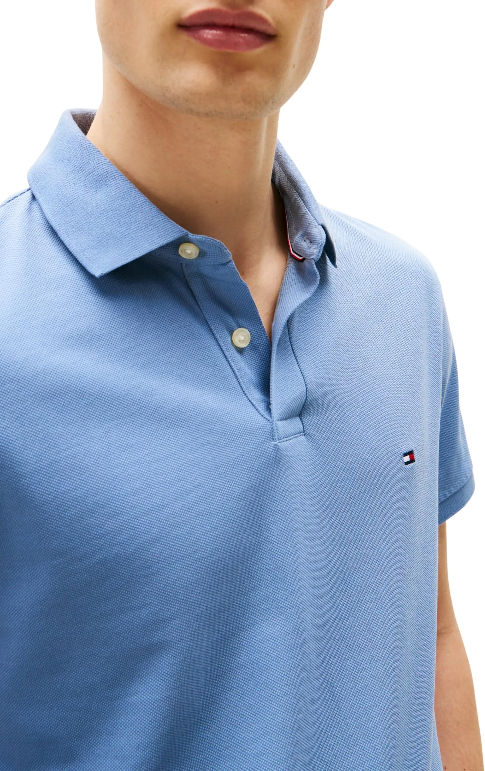 Tommy Hilfiger 1985 Regular Fit Polo Shirt, Brisk Blue, M - immagine 4
