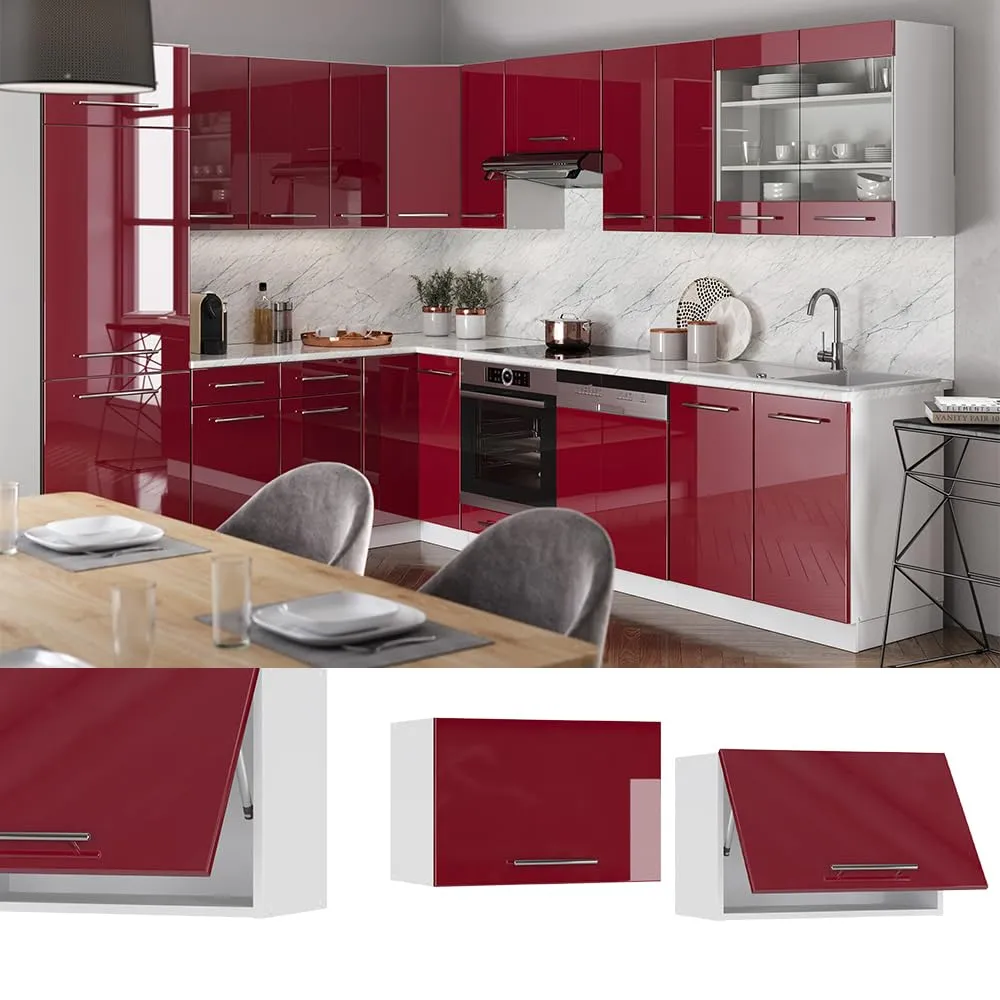 Vicco Pensile da cucina Fame-Line, Bordeaux lucido, 60 cm - immagine 2
