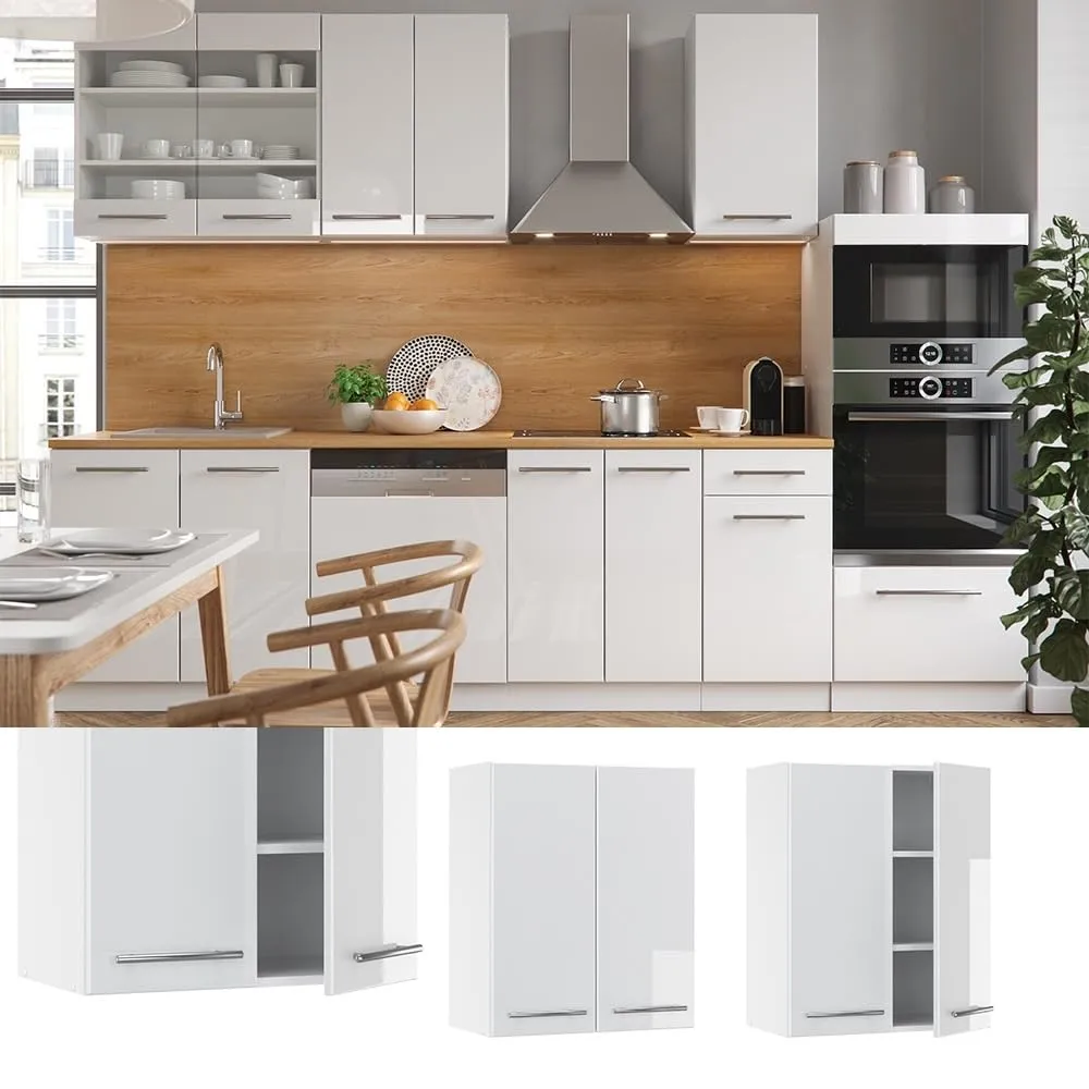 Vicco Pensile da cucina Fame-Line, Bianco lucido, 60 cm - immagine 2