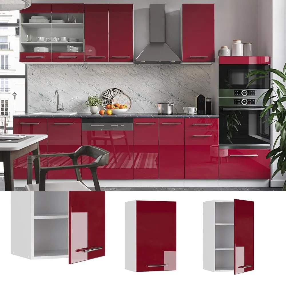 Vicco Pensile da cucina Fame-Line, Bordeaux lucido, 45 cm - immagine 2